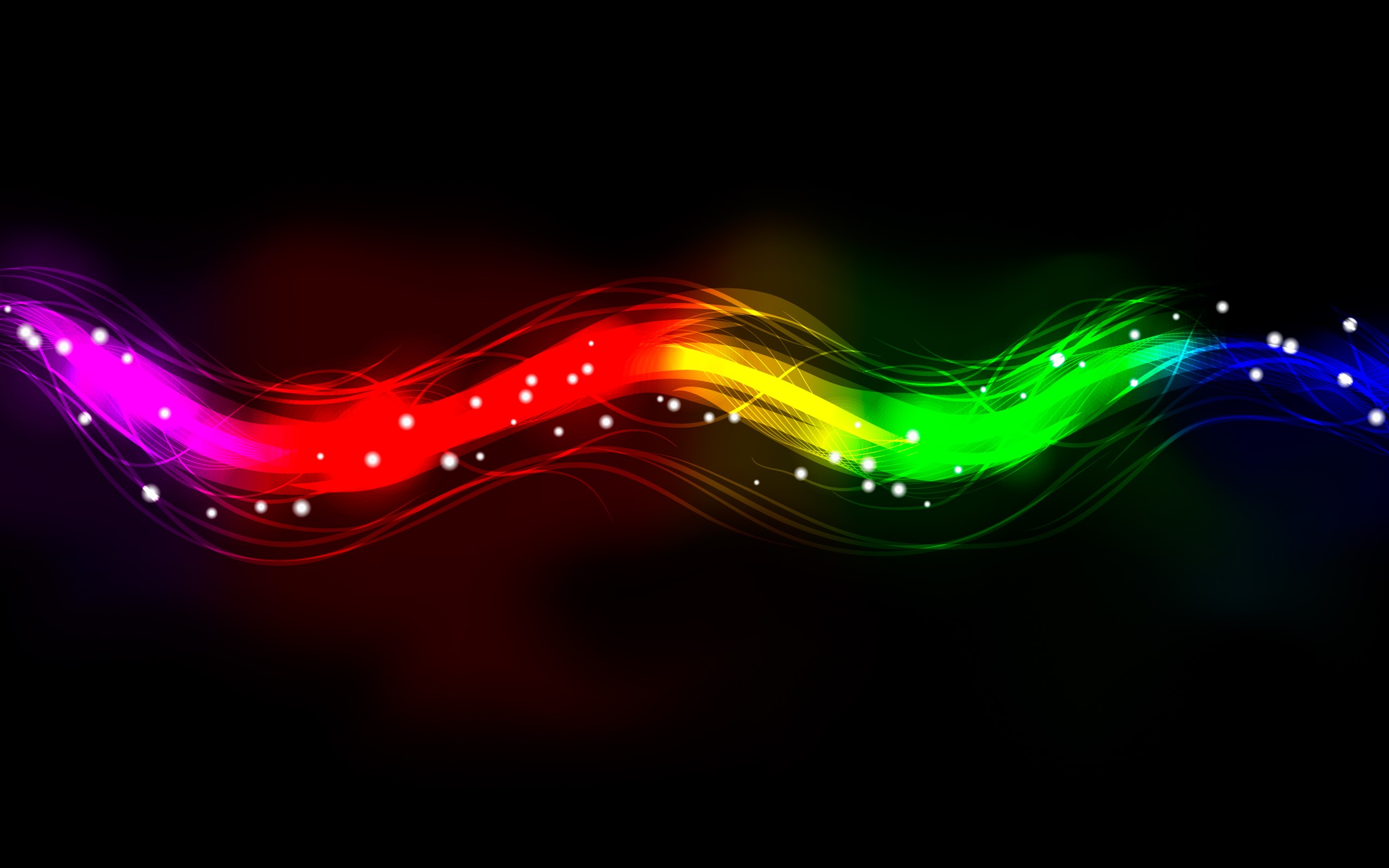 abstract, colorful, black background, digital art, HD Wallpaper