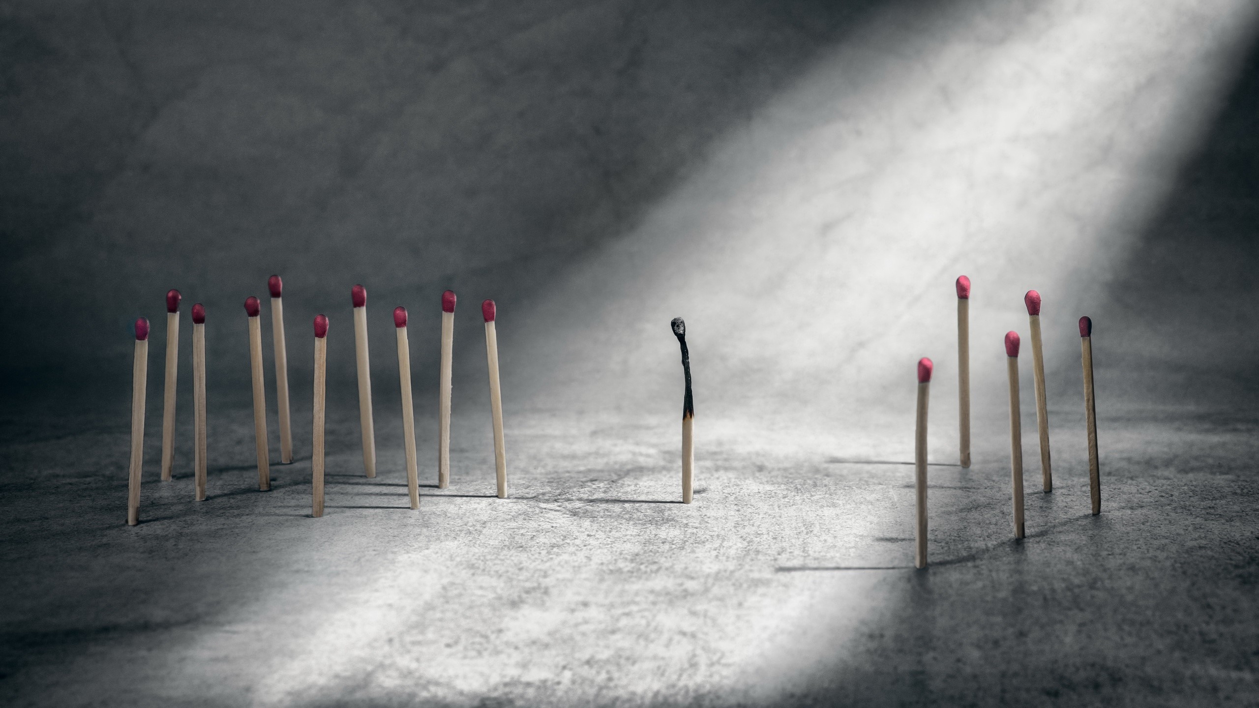 digital art, matchstick, abstract, wood, humor, HD Wallpaper