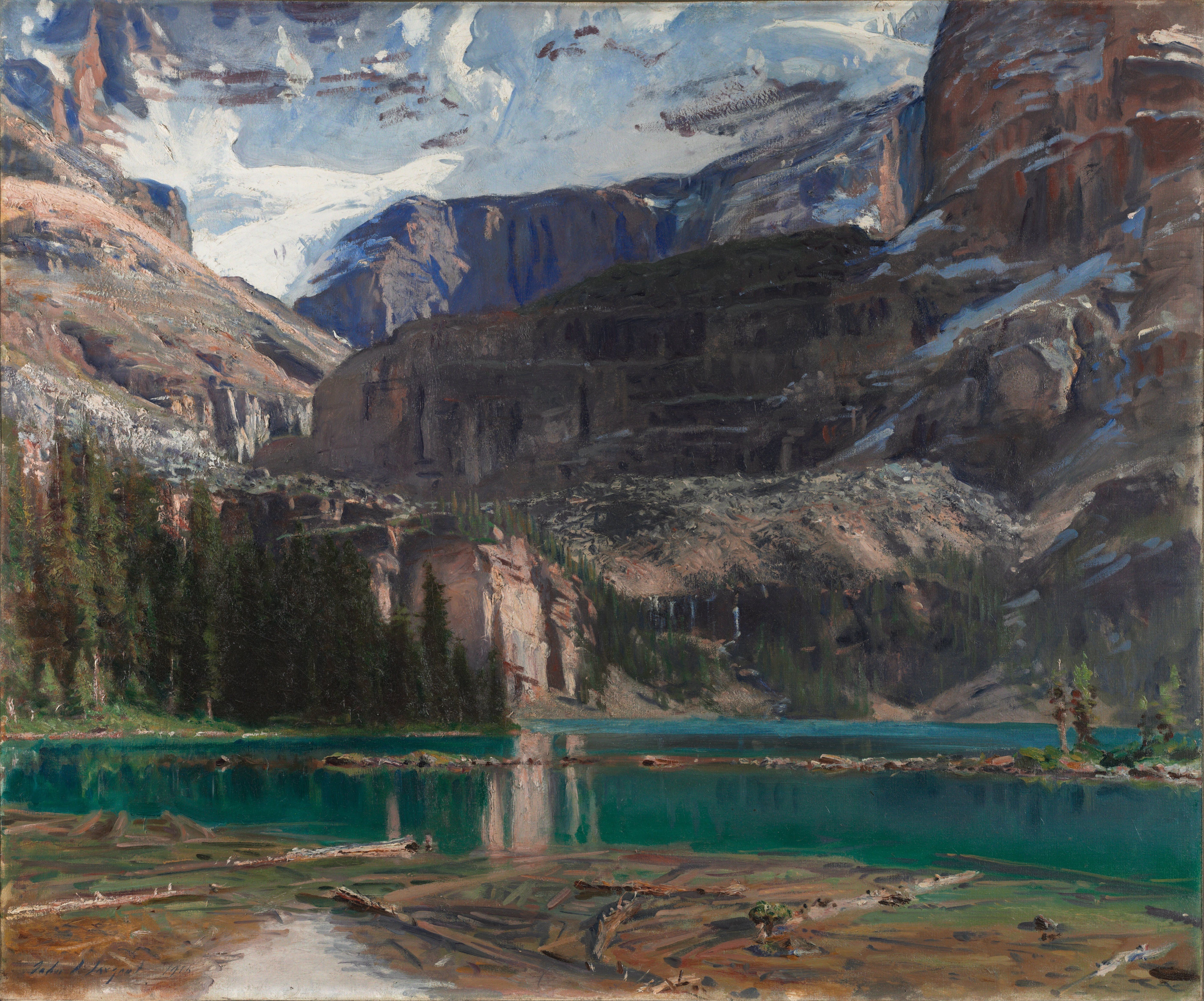 John Singer Sargent, classic art, painting, nature, mountains, HD Wallpaper
