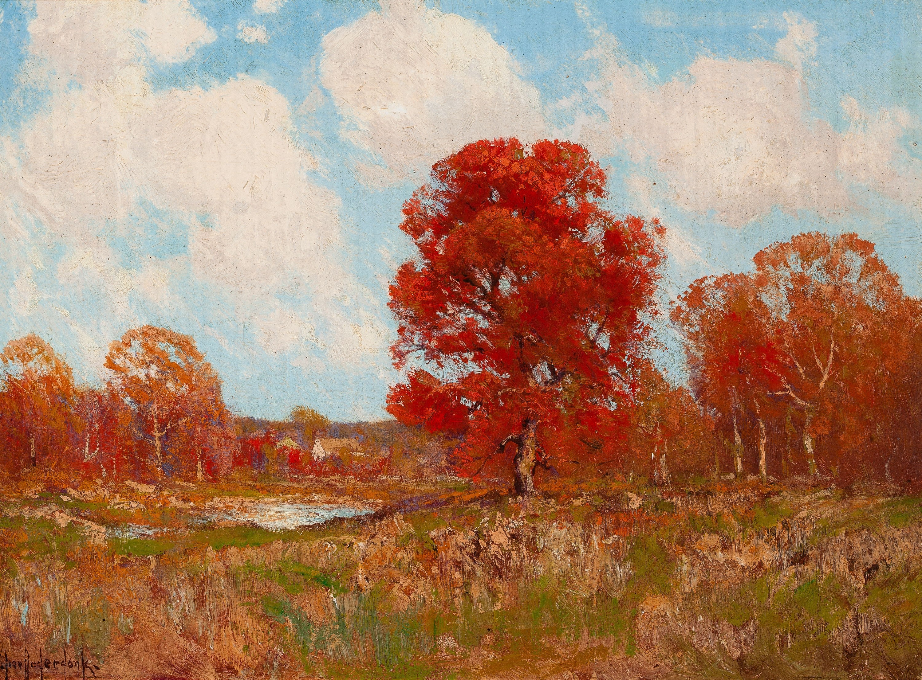 Julian Onderdonk, classic art, nature, fall, painting, HD Wallpaper