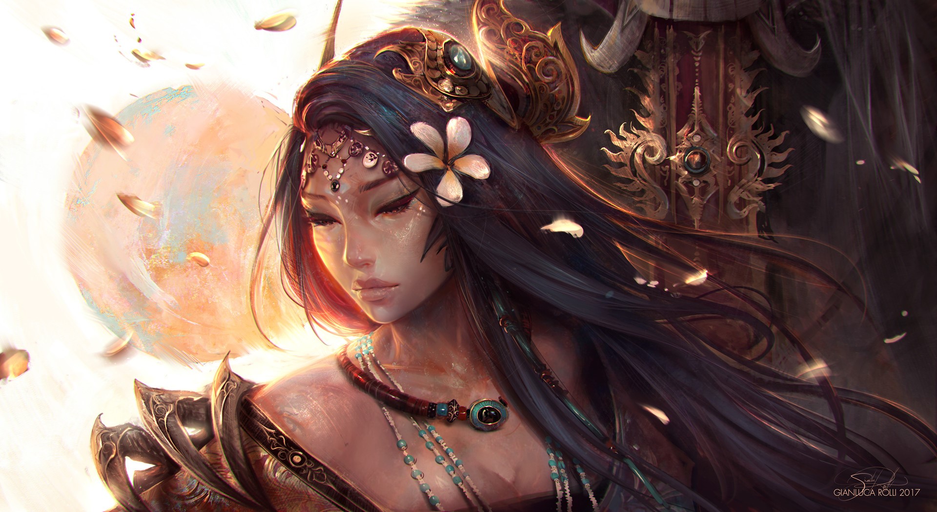 fantasy art, magic, sword, warrior, HD Wallpaper