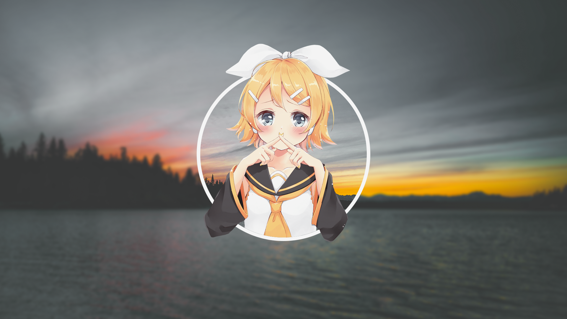 anime, anime girls, picture-in-picture, Kagamine Rin, HD Wallpaper