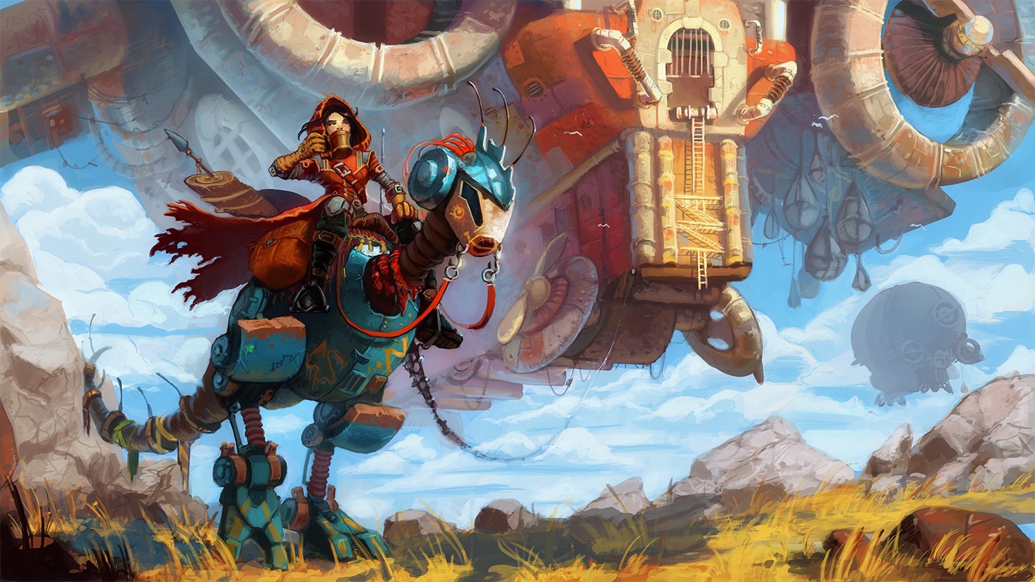 original characters, robot, drawing, HD Wallpaper