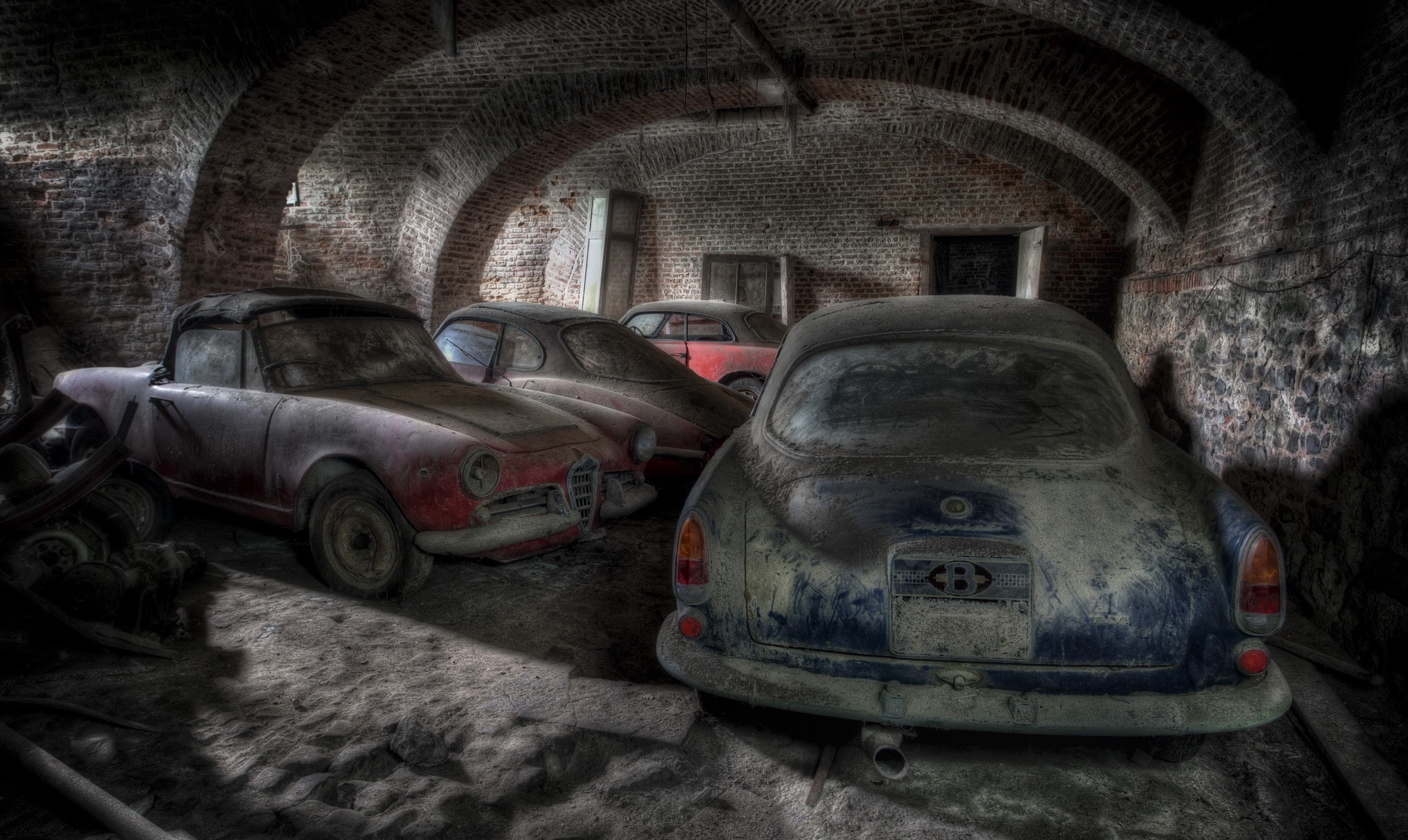 car, vehicle, old, dust, arch, Vintage car, HD Wallpaper