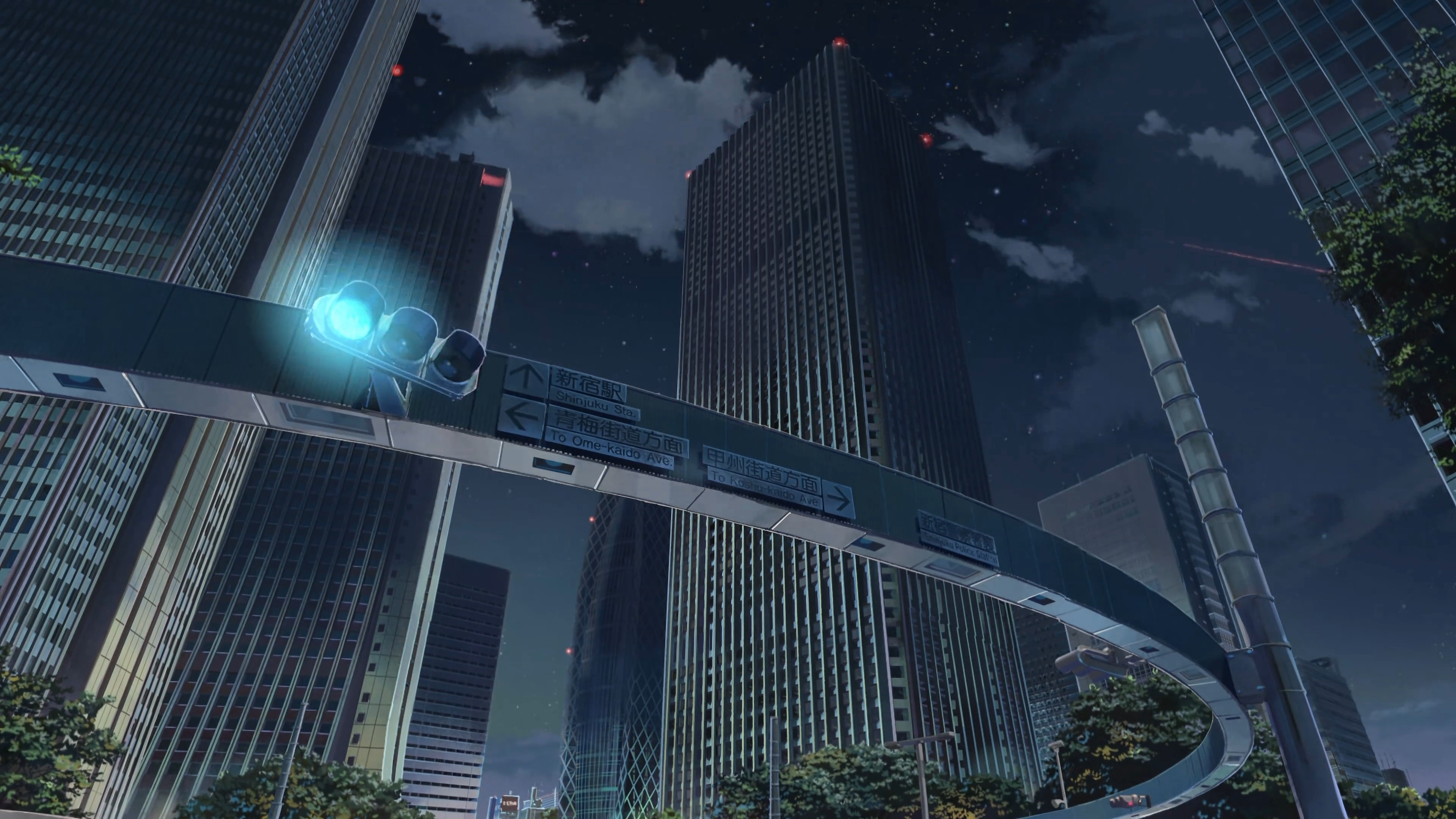 Makoto Shinkai, Kimi no Na Wa, anime, low-angle, HD Wallpaper