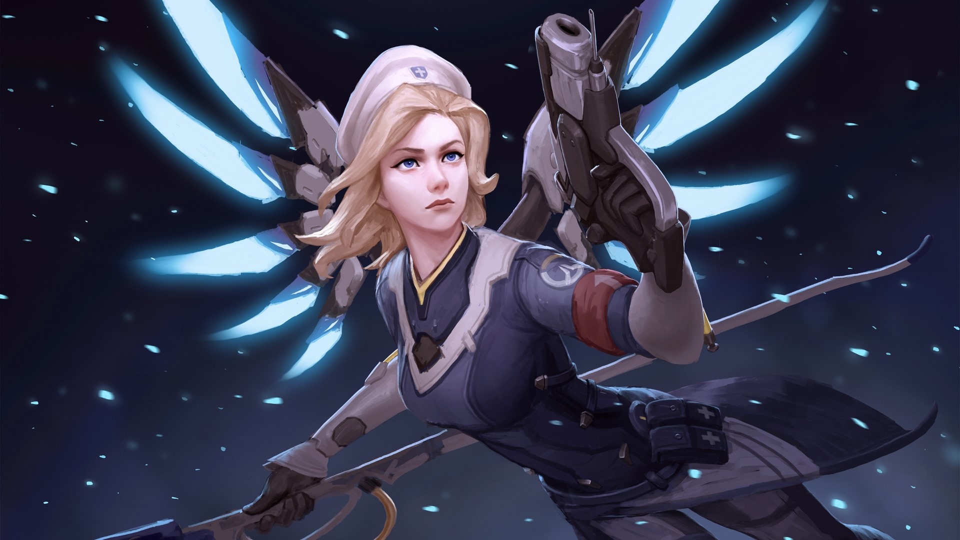 video games, Overwatch, Mercy (Overwatch), HD Wallpaper