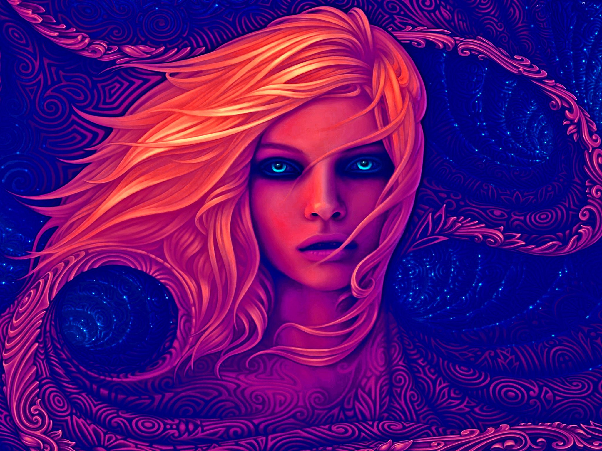 women, artwork, fantasy girl, frontal view, HD Wallpaper