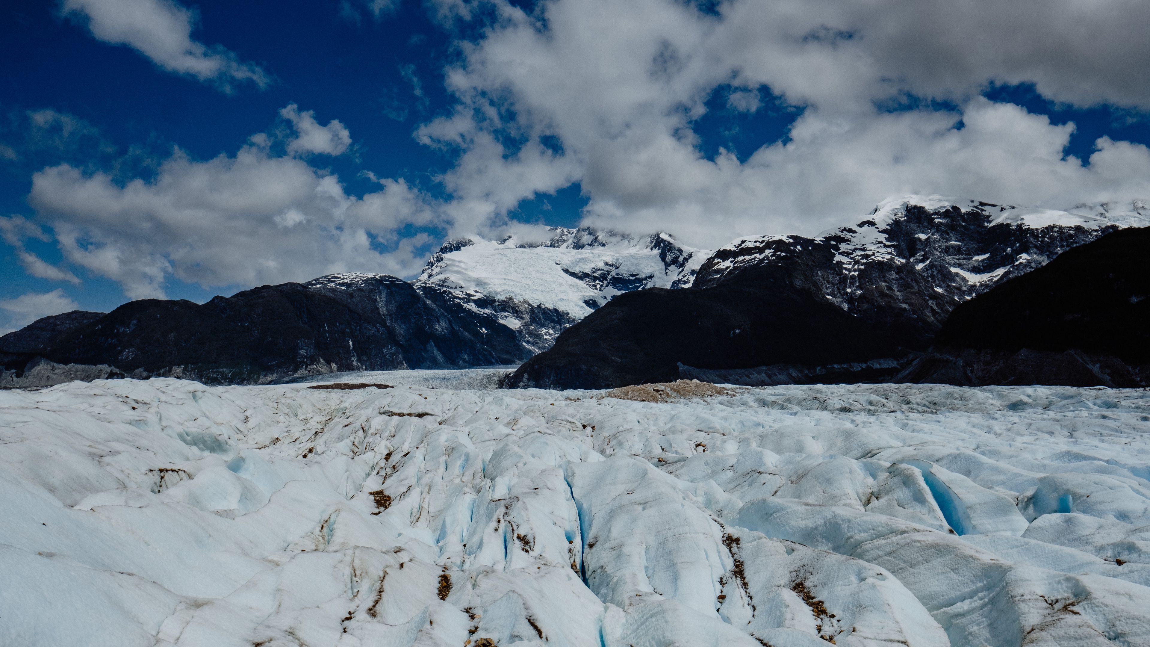 mountains, snow, ice, landscape, mountain range, peaks, 4k, HD Wallpaper