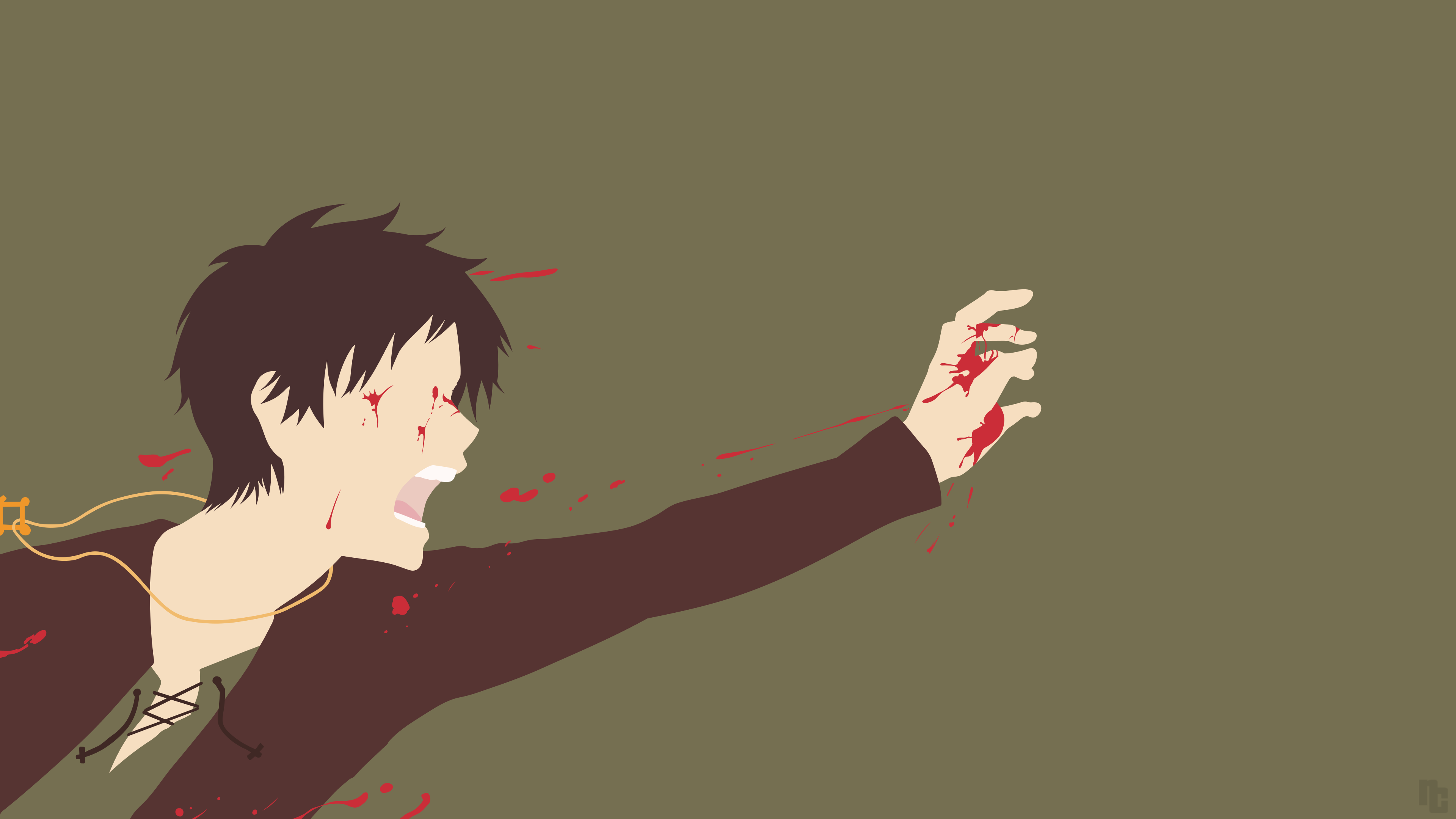anime, Shingeki no Kyojin, Eren Jeager, minimalism, HD Wallpaper