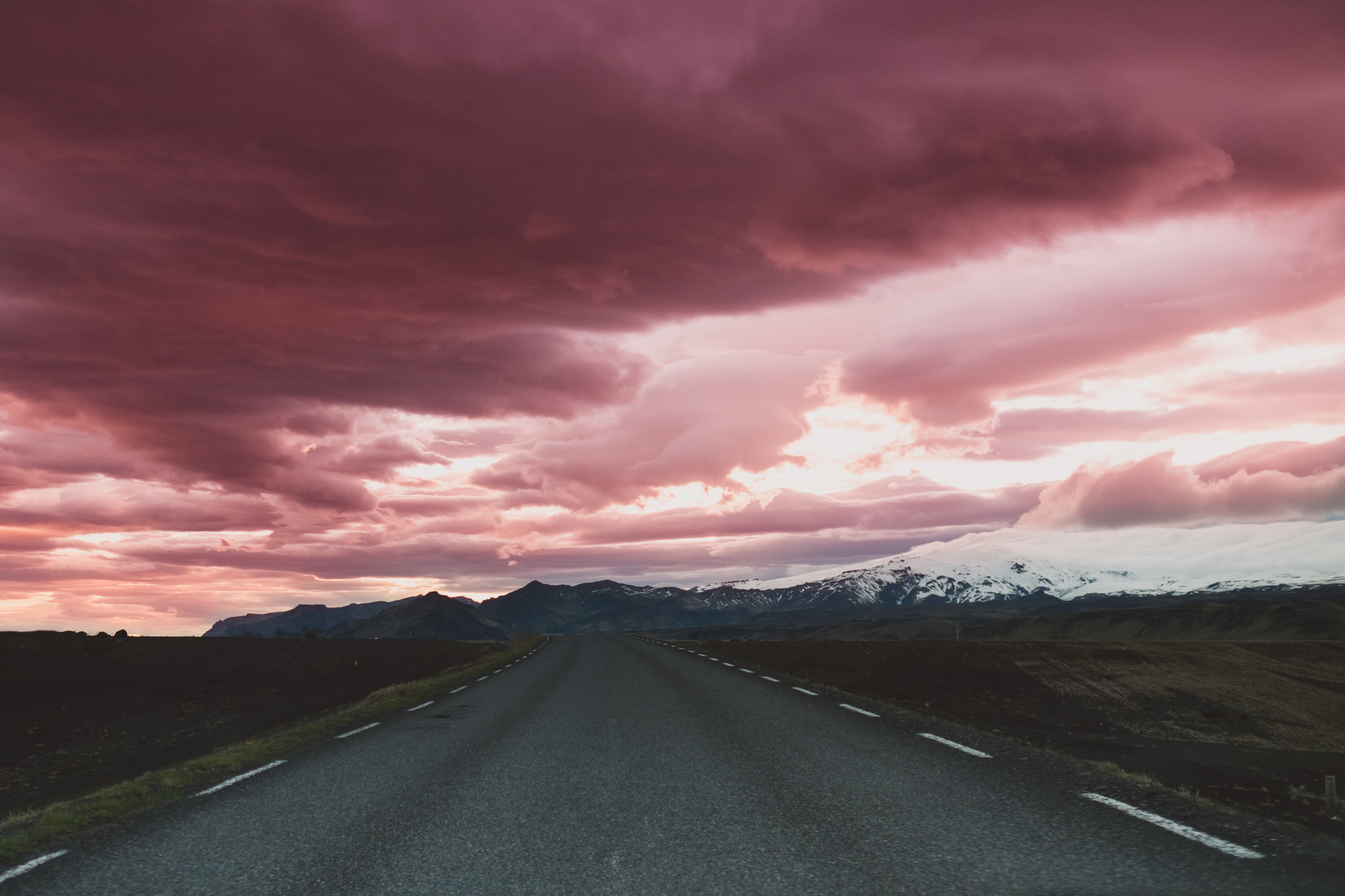 nature, road, snow, HD Wallpaper