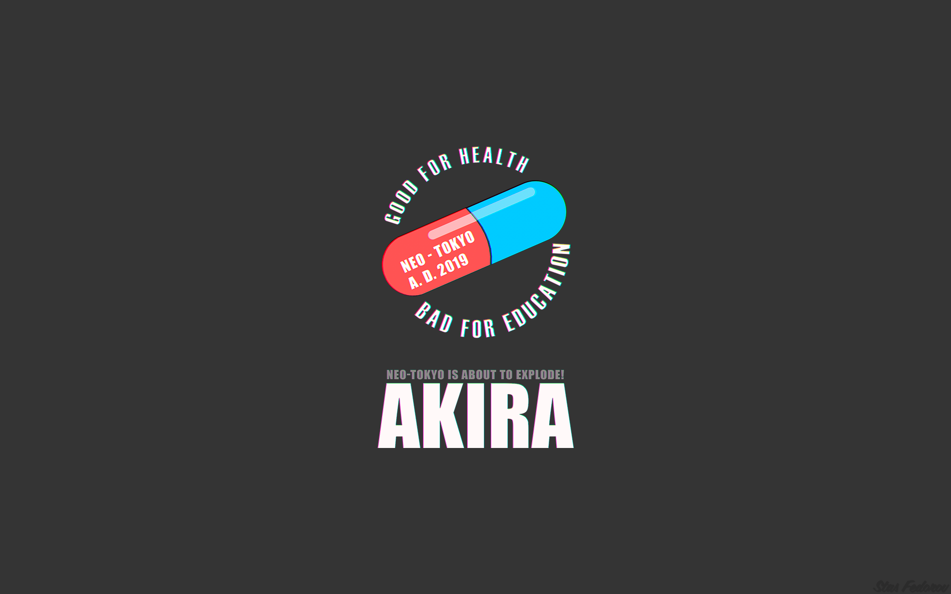 Akira, typography, anime, katsuhiro otomo, minimalism, HD Wallpaper