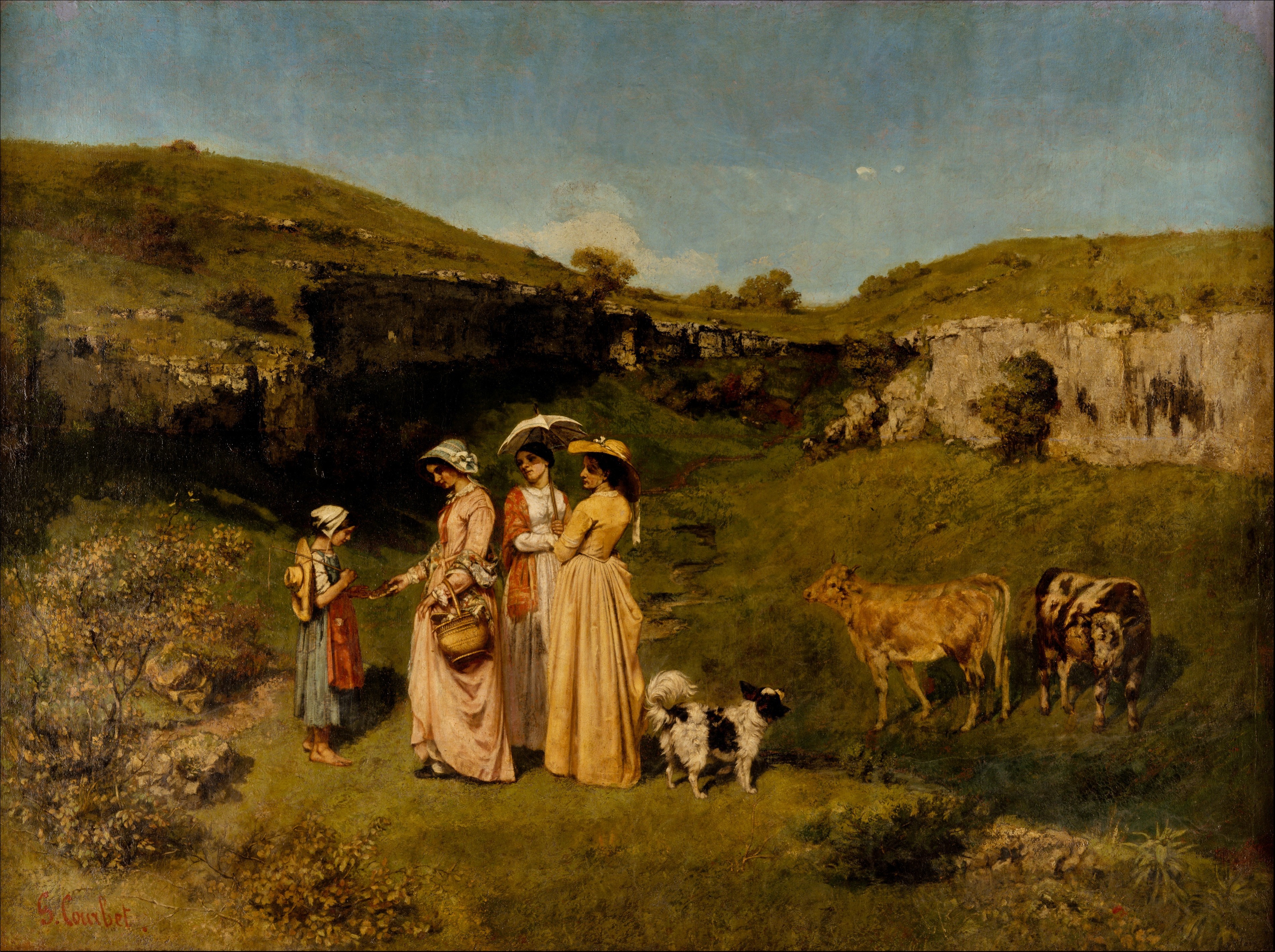 Gustave Courbet, classic art, oil painting, HD Wallpaper