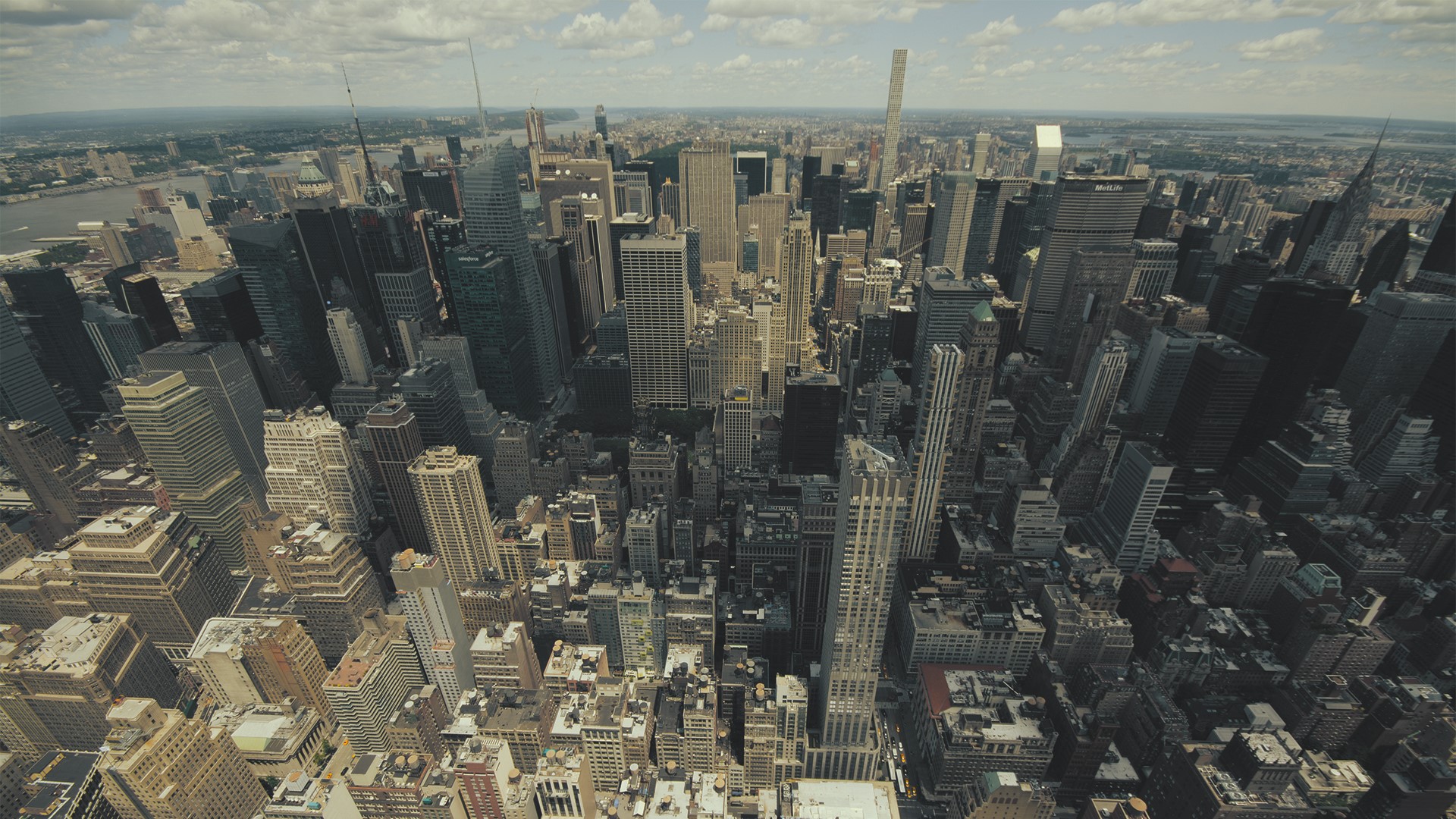 New York City, horizon, skyline, city, HD Wallpaper