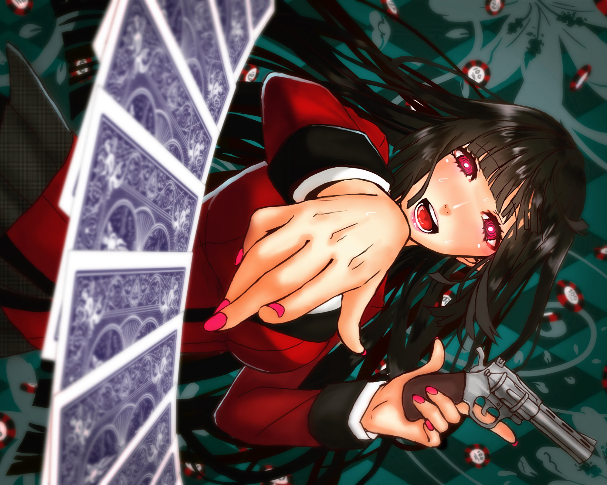 Kakegurui, Jabami Yumeko, anime girls, HD Wallpaper