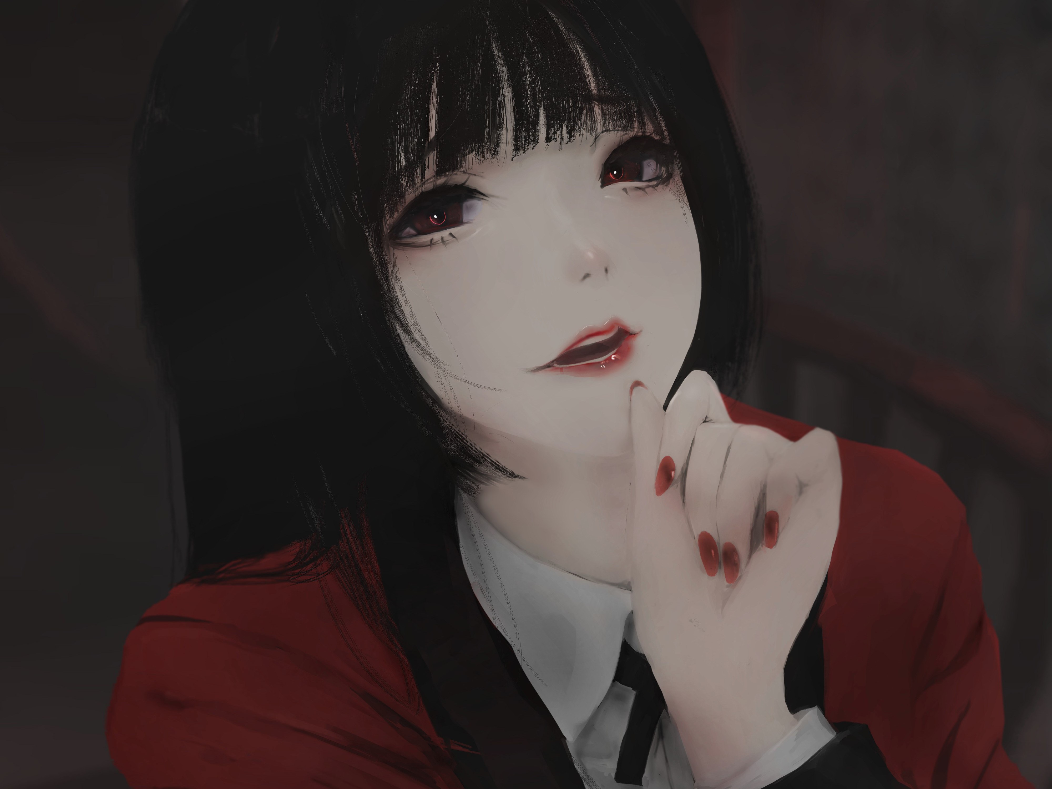 Kakegurui, Jabami Yumeko, anime girls, HD Wallpaper