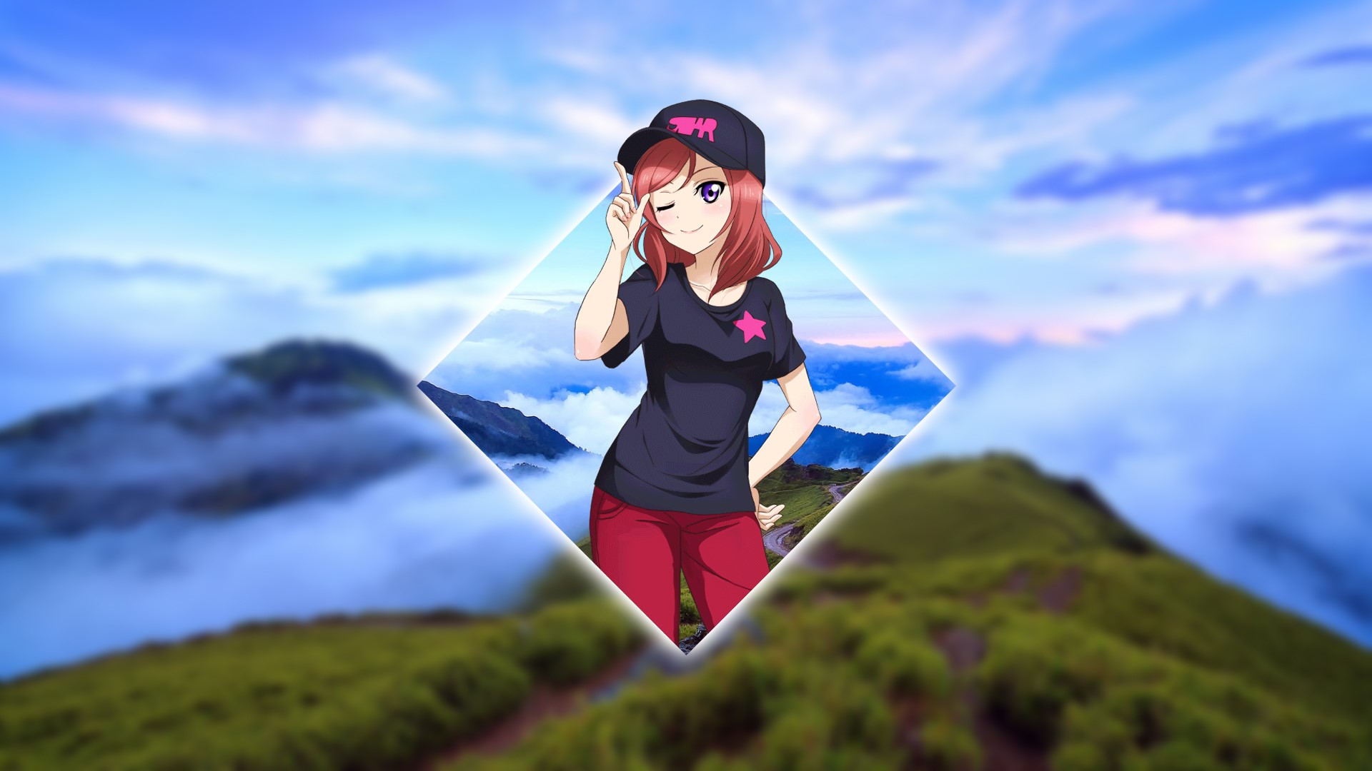 anime, Love Live!, Love Live! Sunshine, Nishikino Maki, picture-in-picture, HD Wallpaper