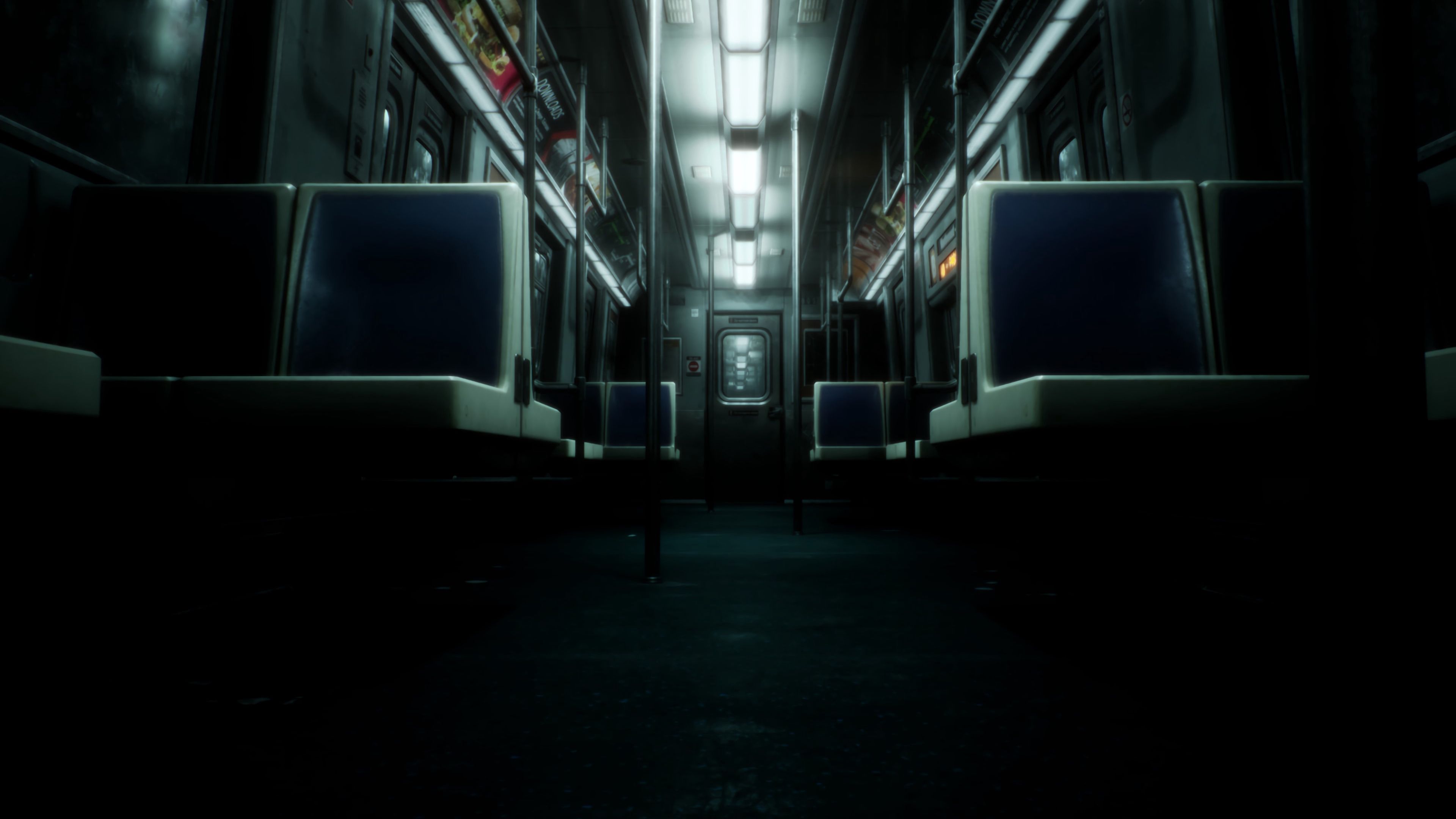 car, door, lights, chairs, passage, interior, 4k, HD Wallpaper