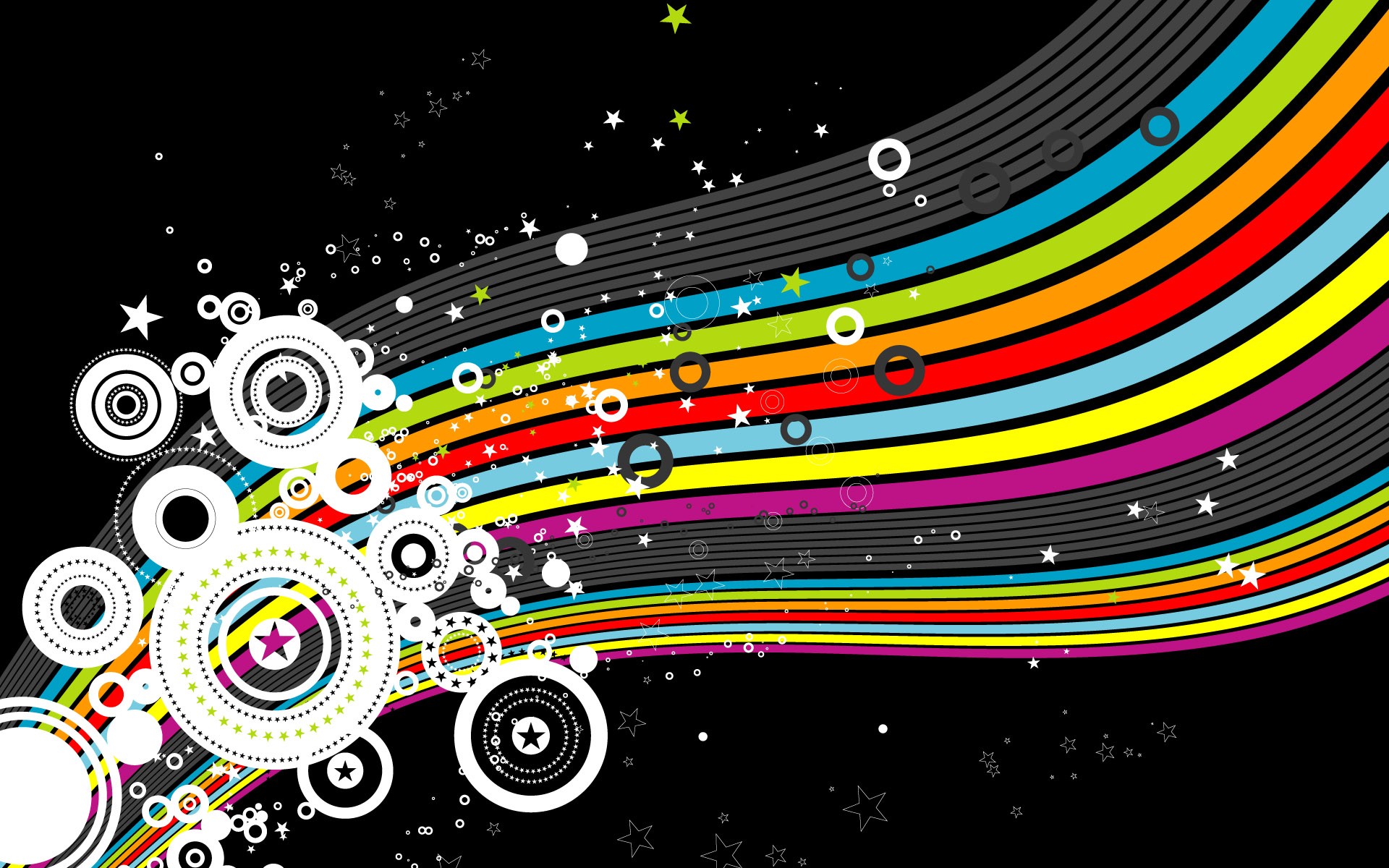 rainbows, colorful, drawing, HD Wallpaper
