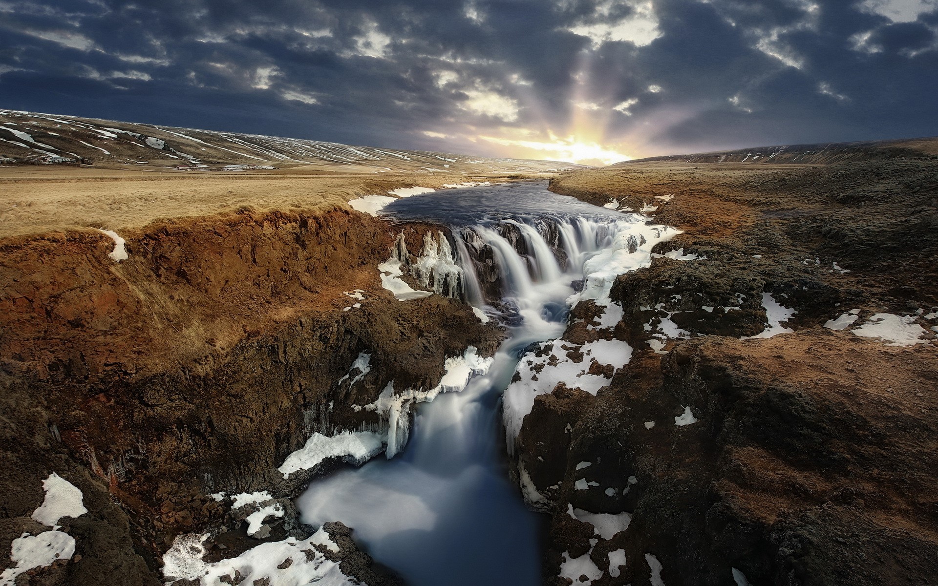 landscape, nature, water, Iceland, HD Wallpaper