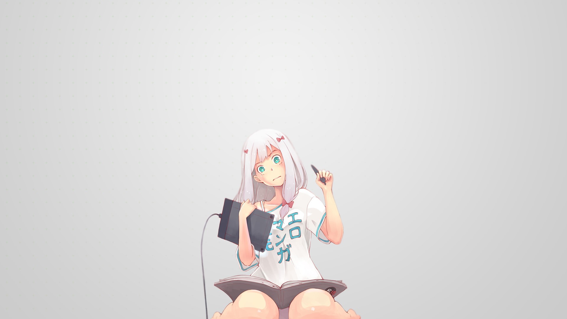 anime, work, artwork, painting, manga, illustration, minimalism, anime girls, Eromanga-sensei, HD Wallpaper