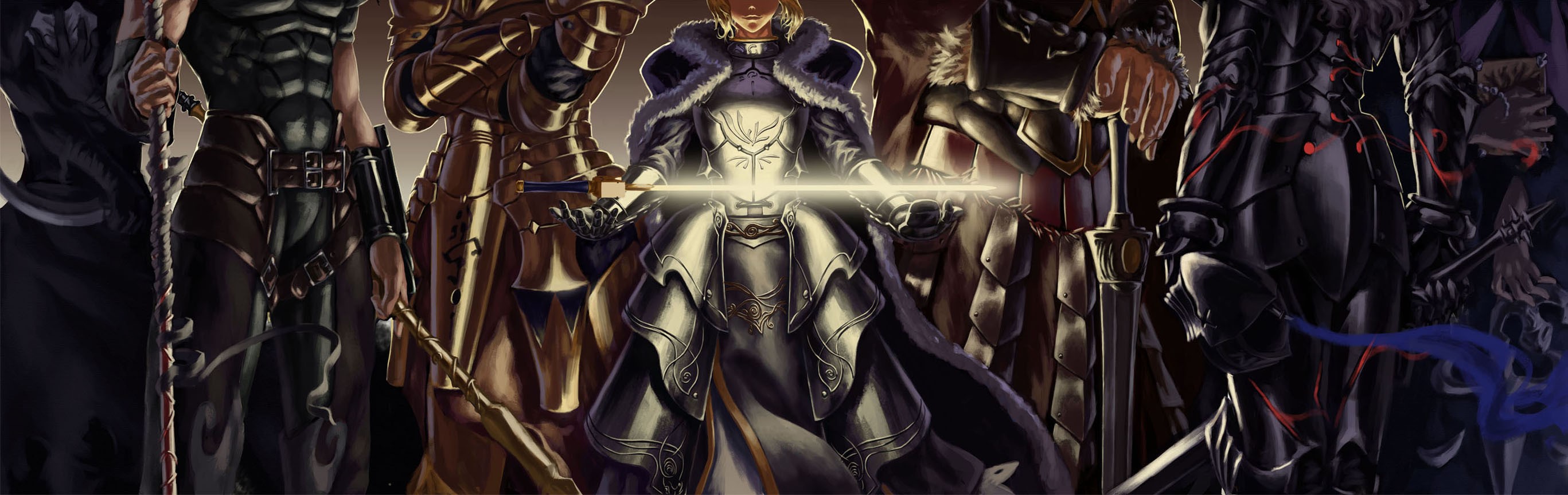 anime, Saber, fantasy art, sword, HD Wallpaper