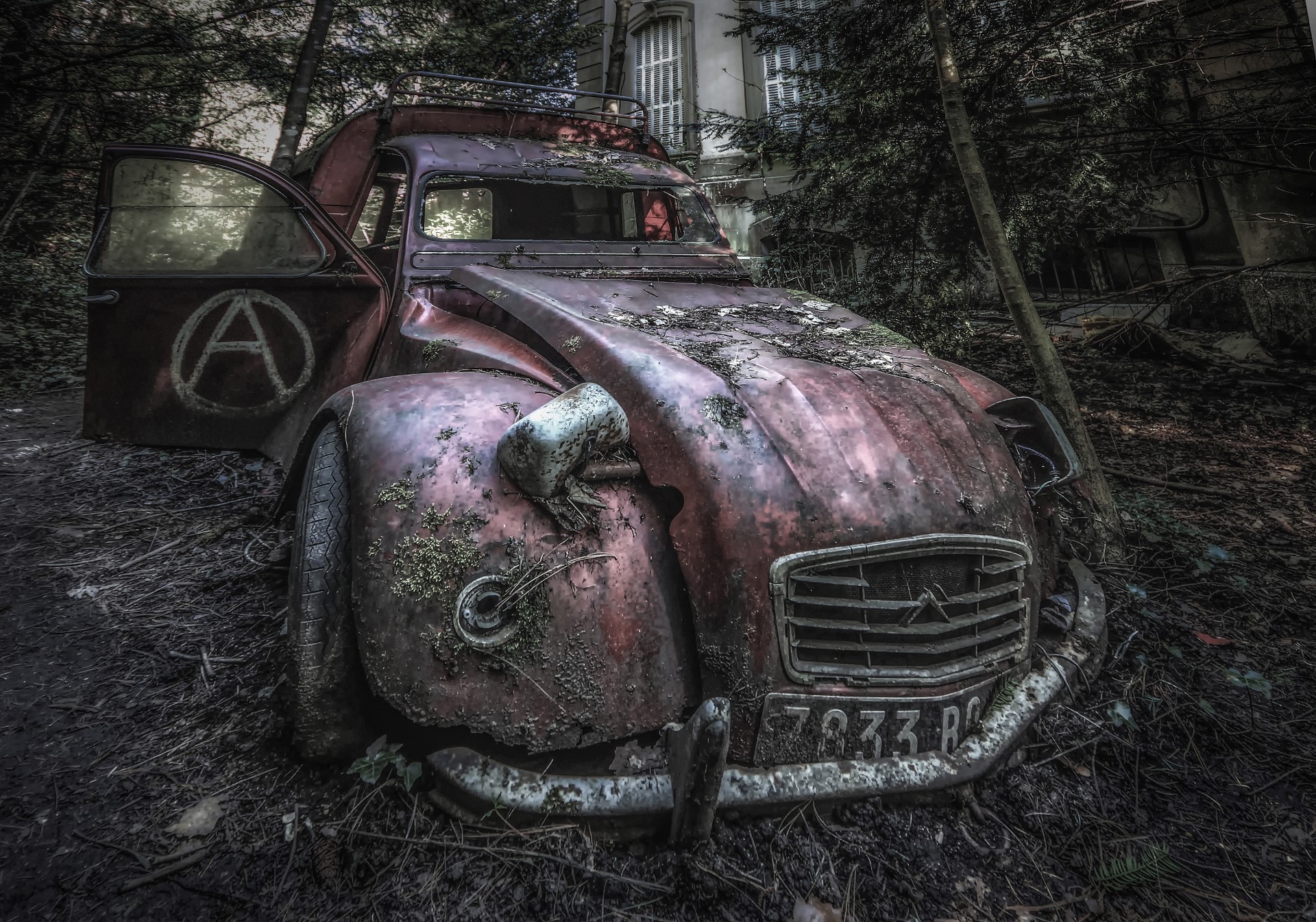 Citroën, car, vehicle, wreck, HD Wallpaper