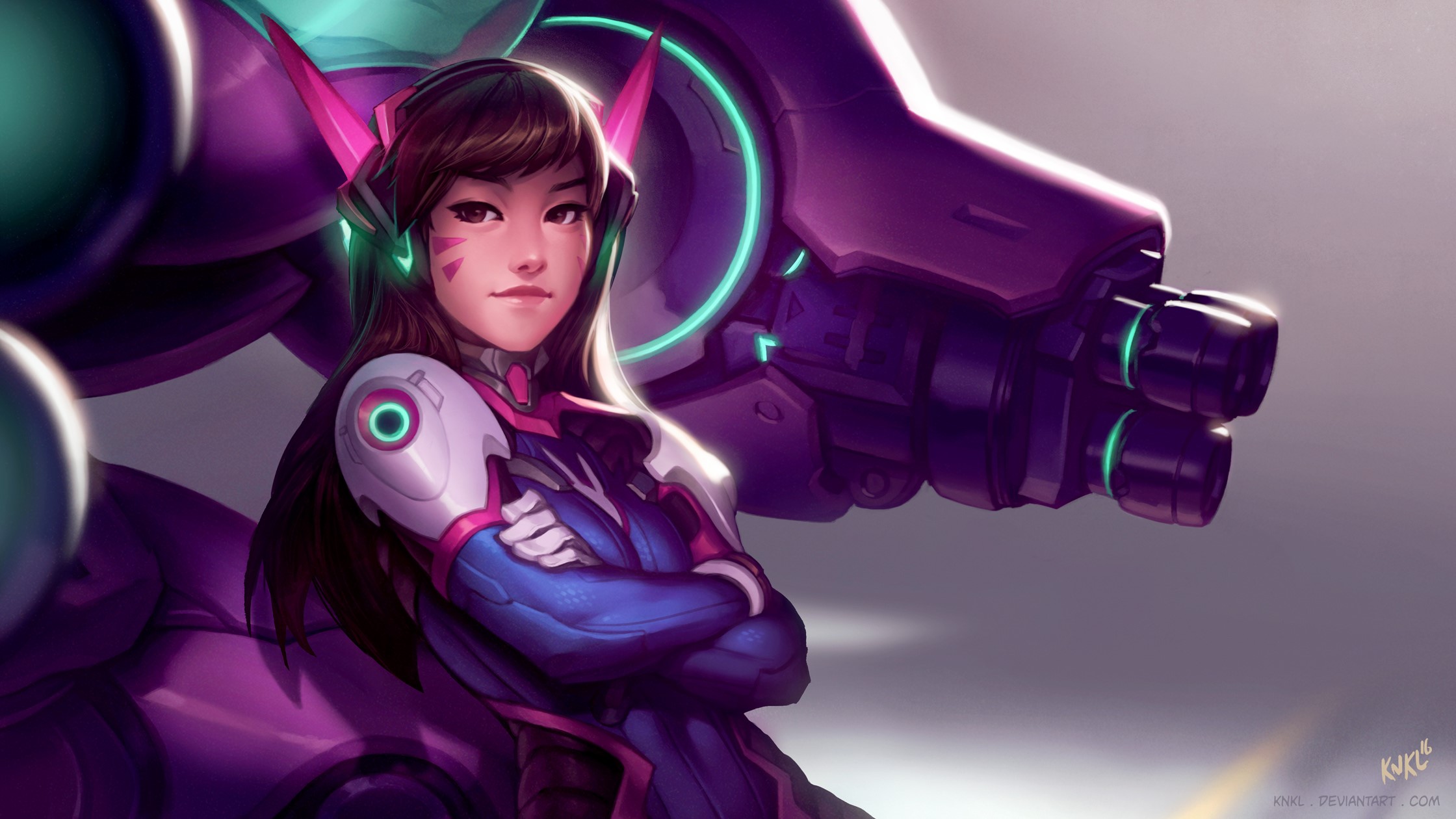 Overwatch, D.Va (Overwatch), mech, mecha girls, video games, video game art, HD Wallpaper