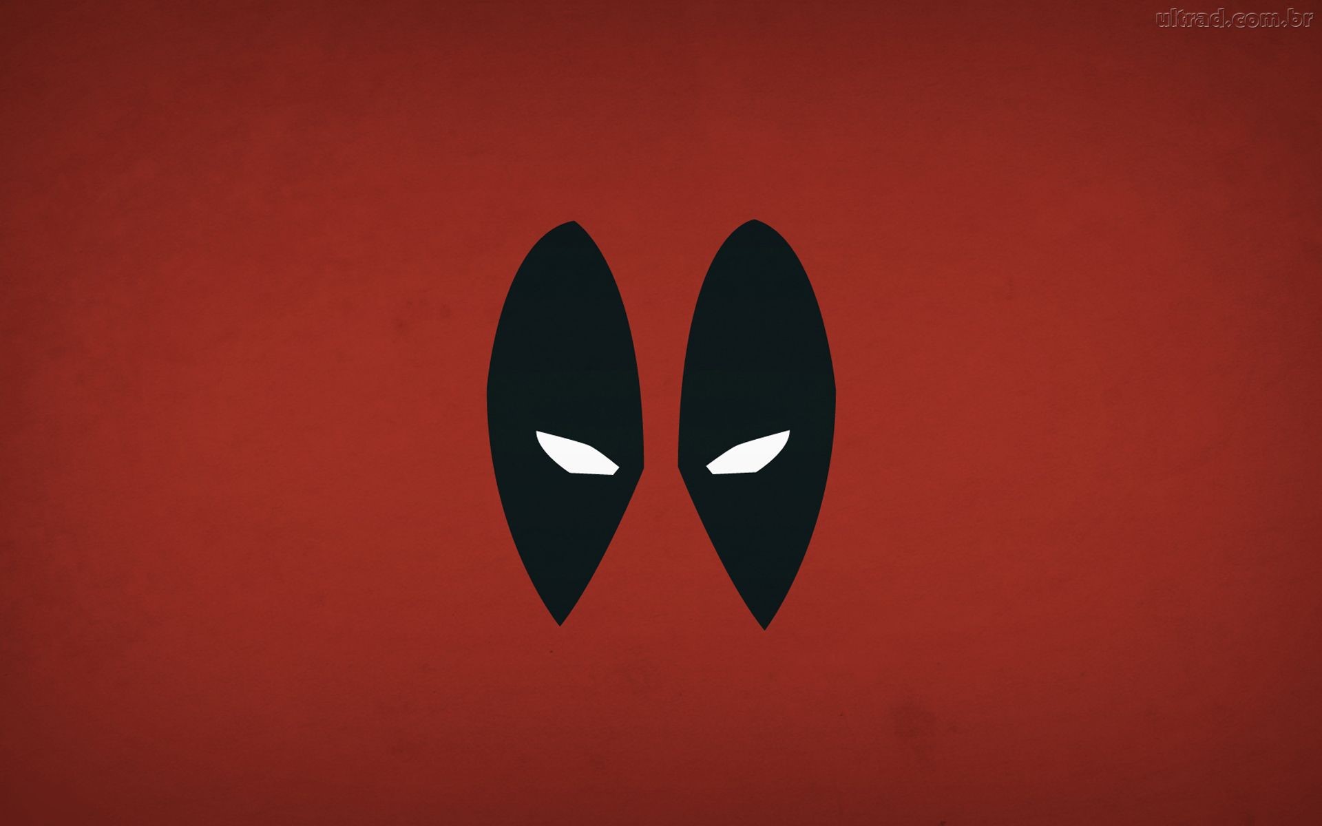 Deadpool, Marvel Comics, red background, minimalism, HD Wallpaper