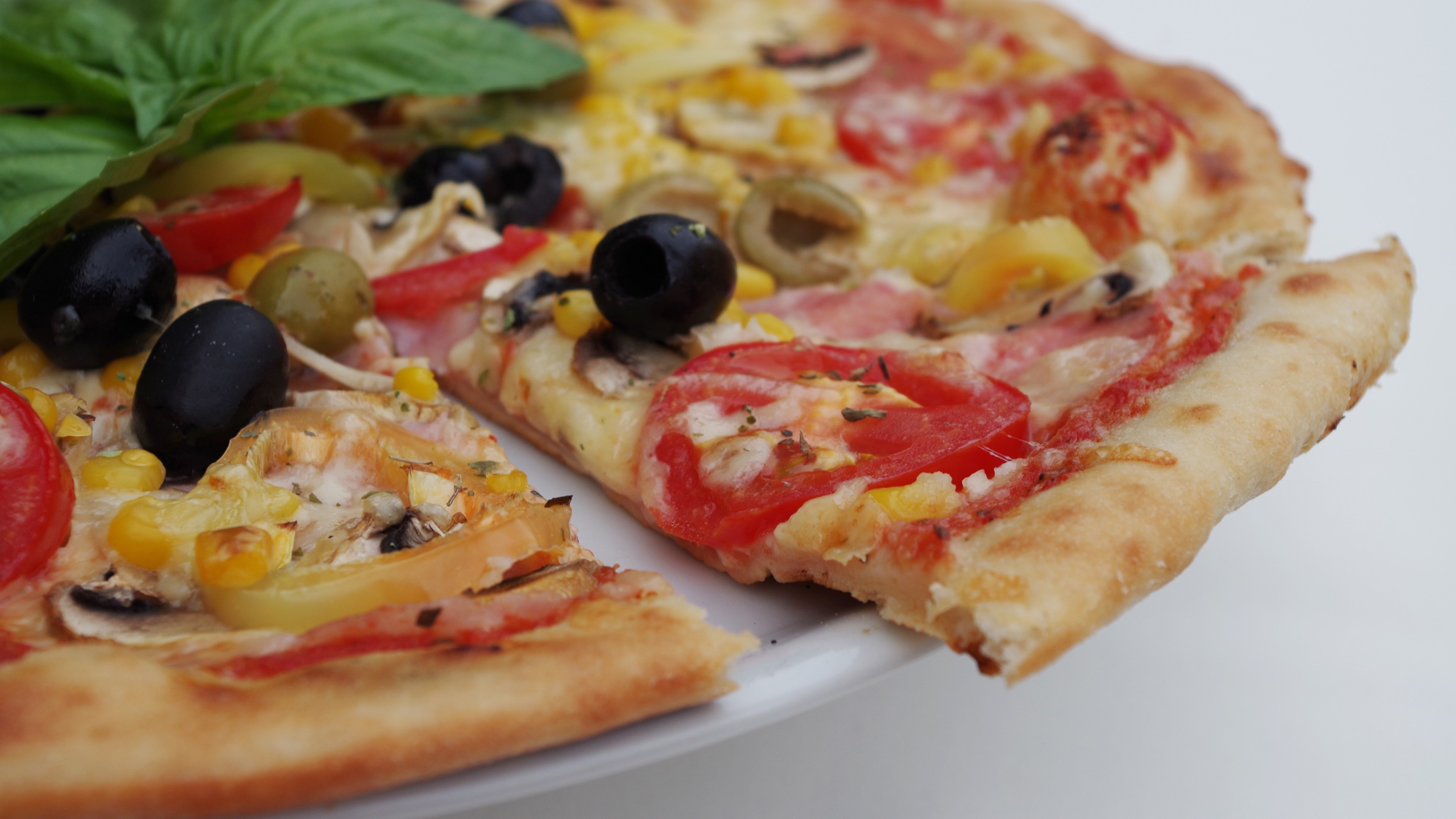 pizza, food, olives, HD Wallpaper
