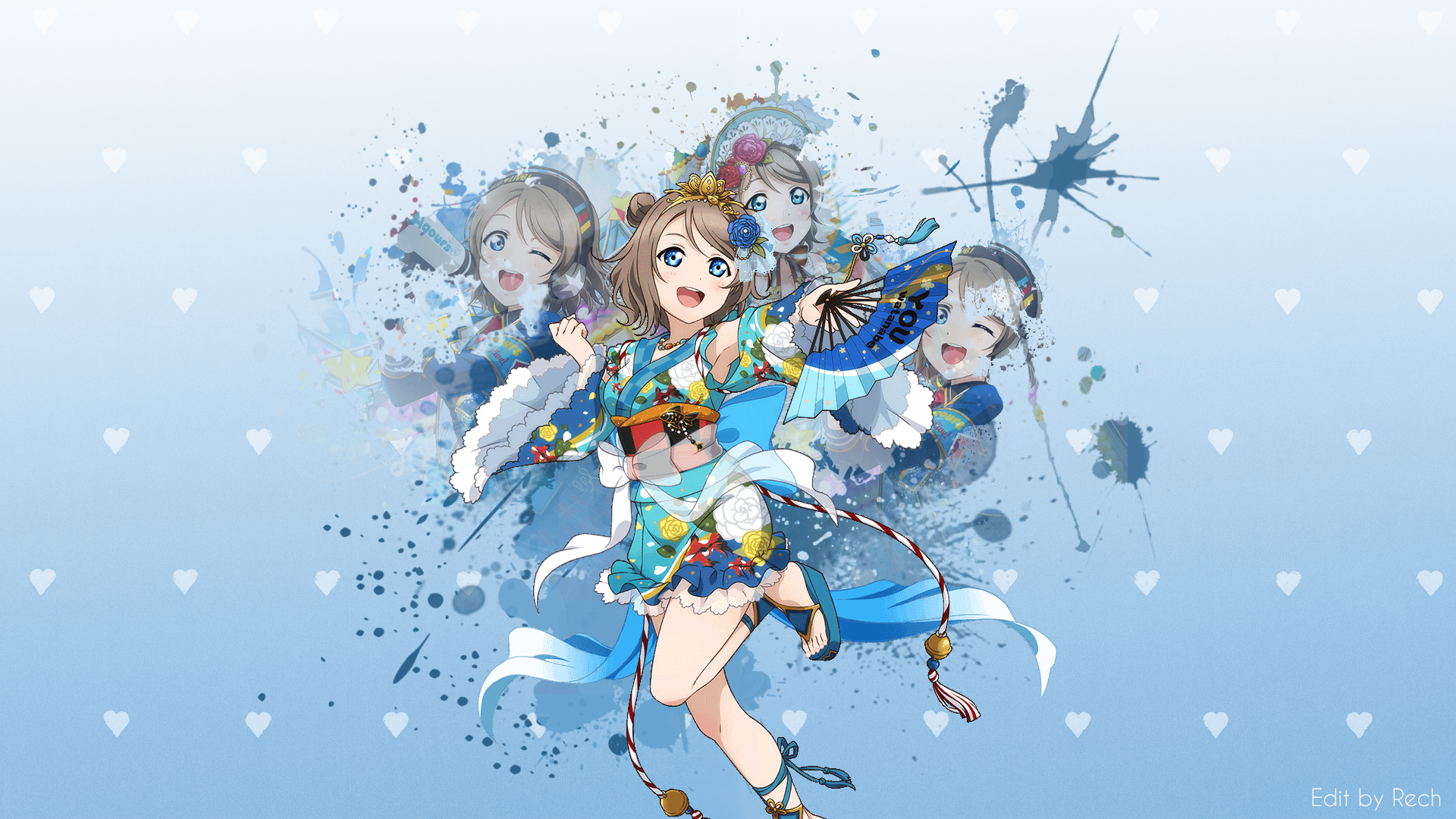 Love Live! Sunshine, Watanabe You, light blue, HD Wallpaper
