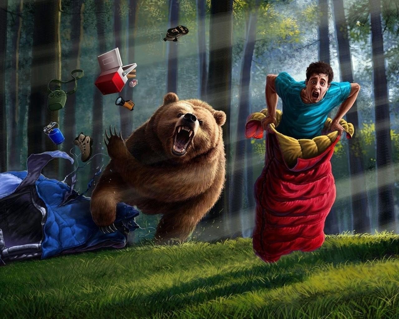 digital art, humor, men, artwork, HD Wallpaper