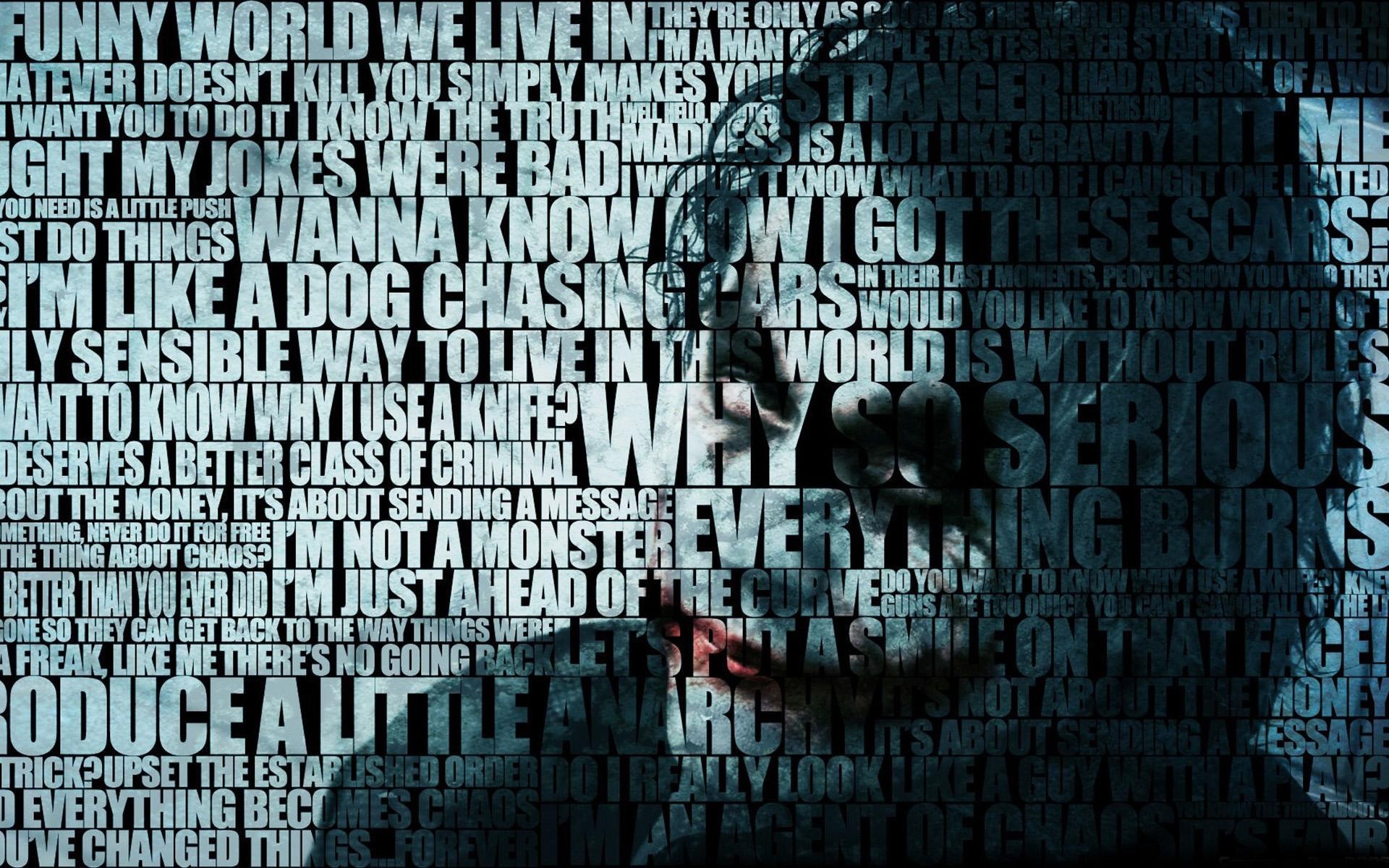 Batman, Joker, typography, text, cyan, HD Wallpaper