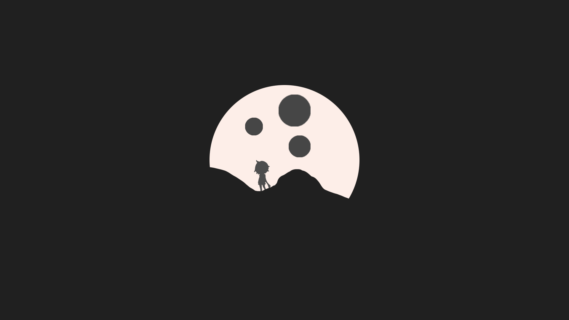 Moon, minimalism, simple, simple background, HD Wallpaper
