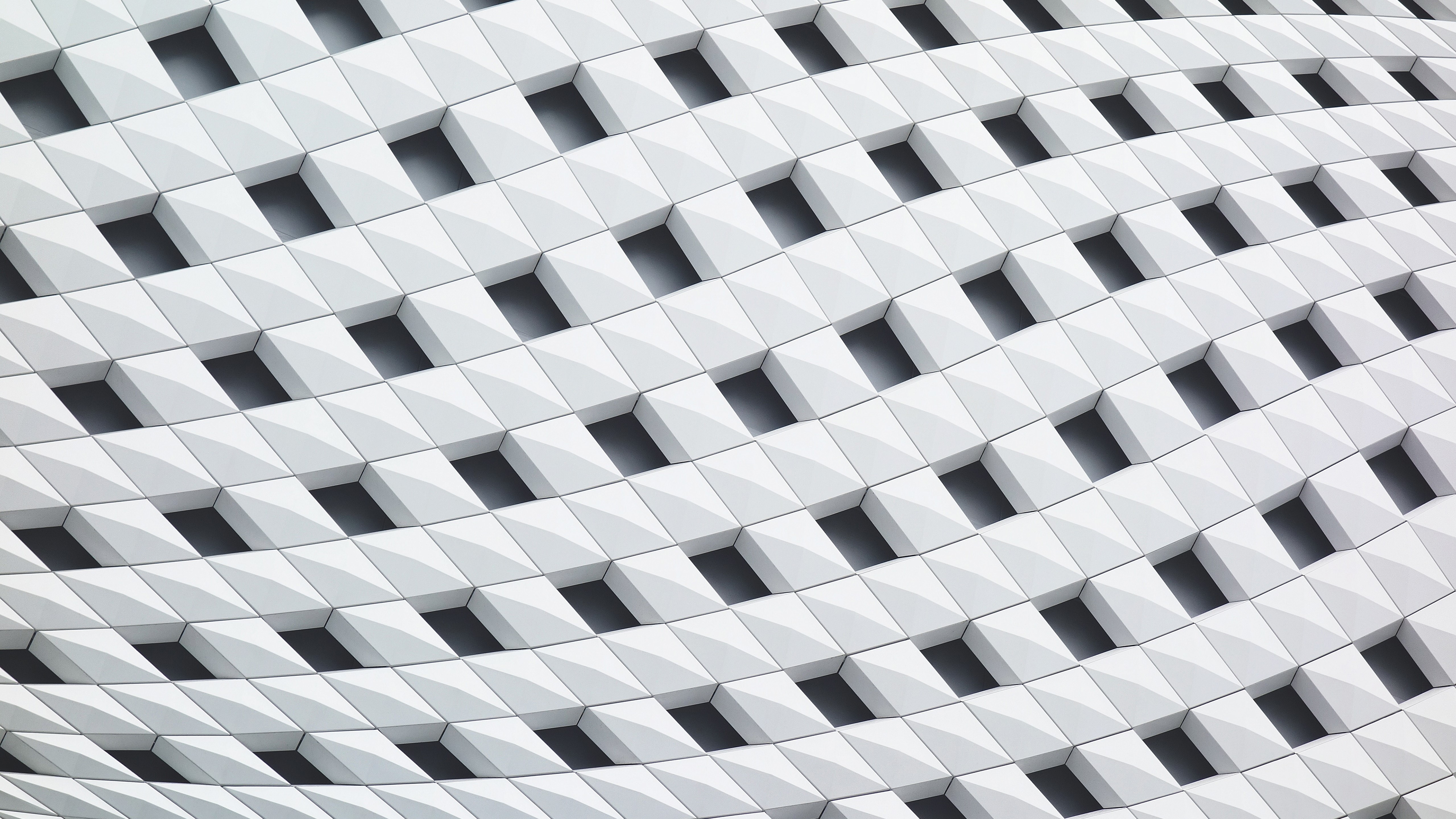 building, white, waves, HD Wallpaper