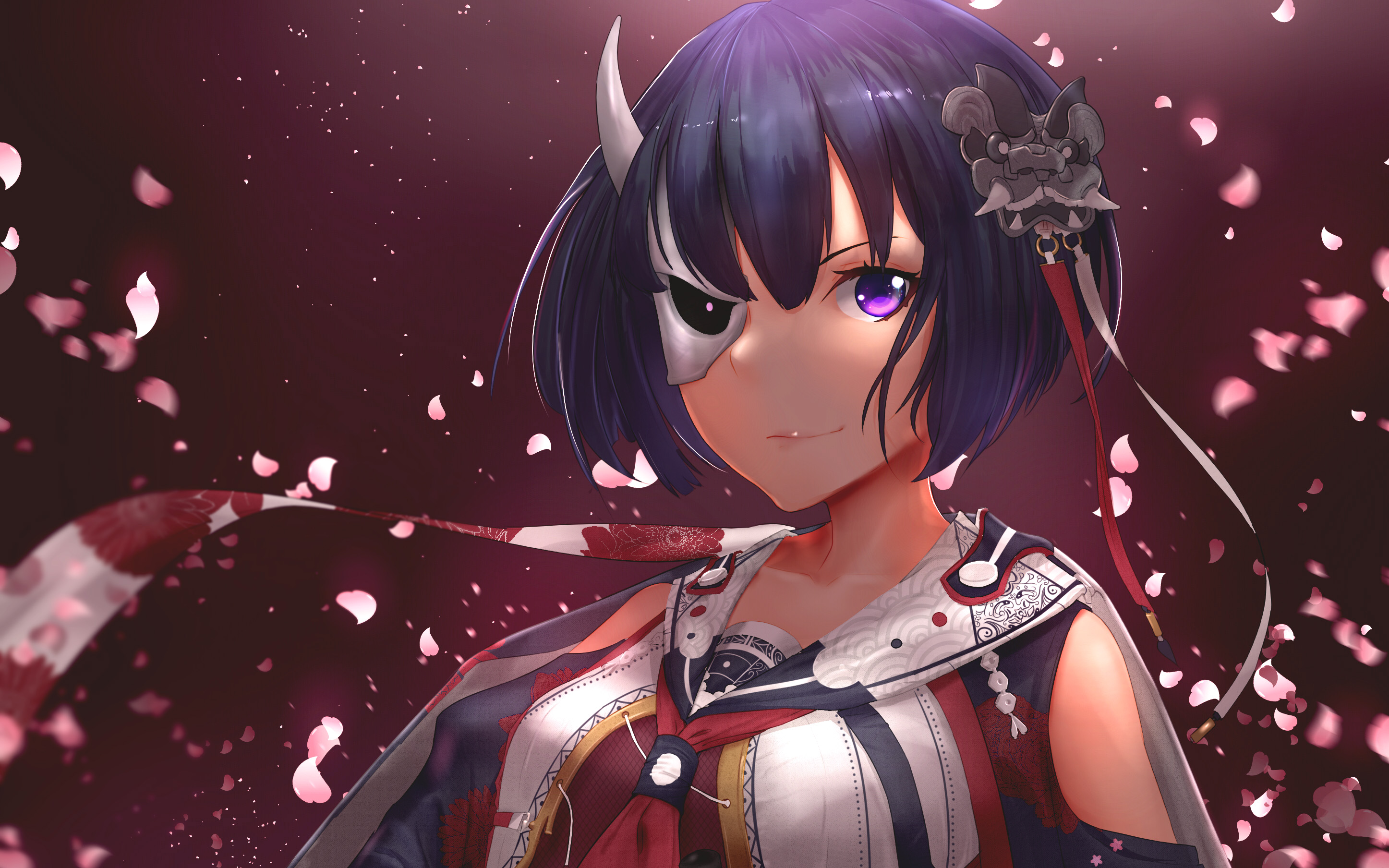 Busou Shoujo Machiavellianism, anime girls, Onigawara Rin, HD Wallpaper