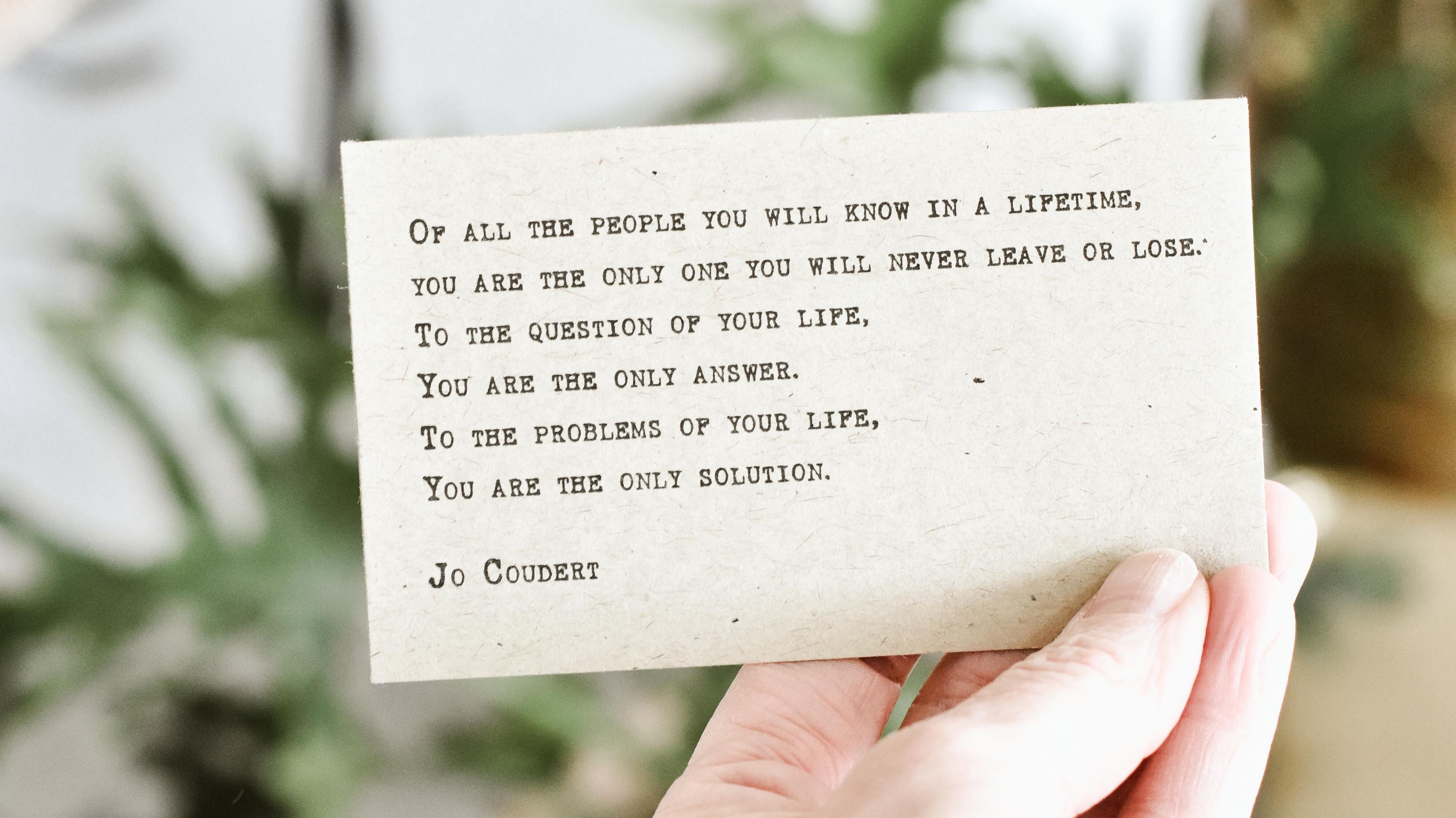flyer, quote, text, hand, hold, 4k, HD Wallpaper