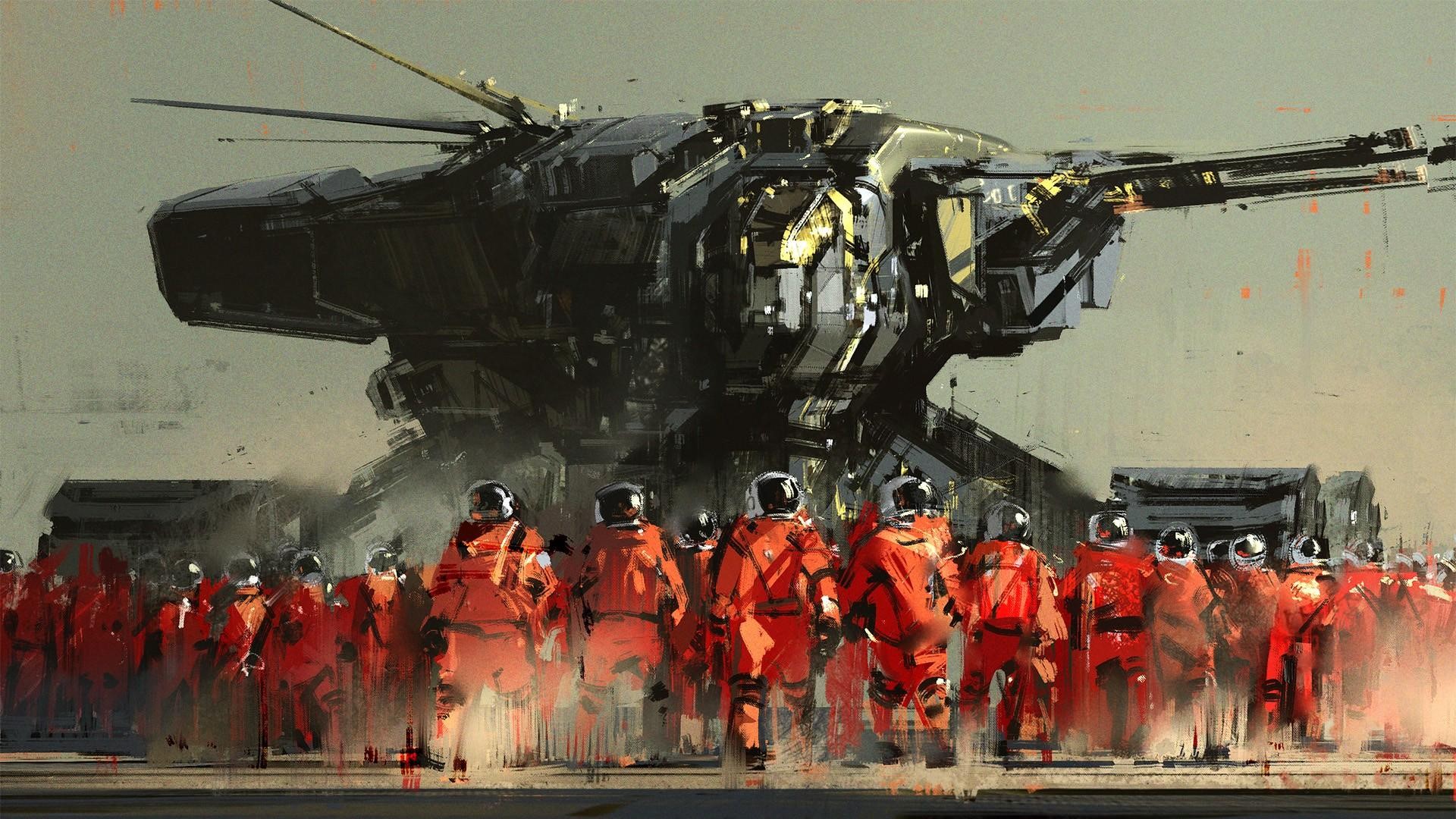 science fiction, astronaut, artwork, vehicle, HD Wallpaper
