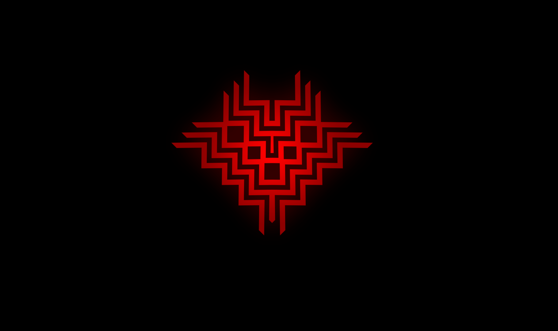 geometry, digital art, red, HD Wallpaper