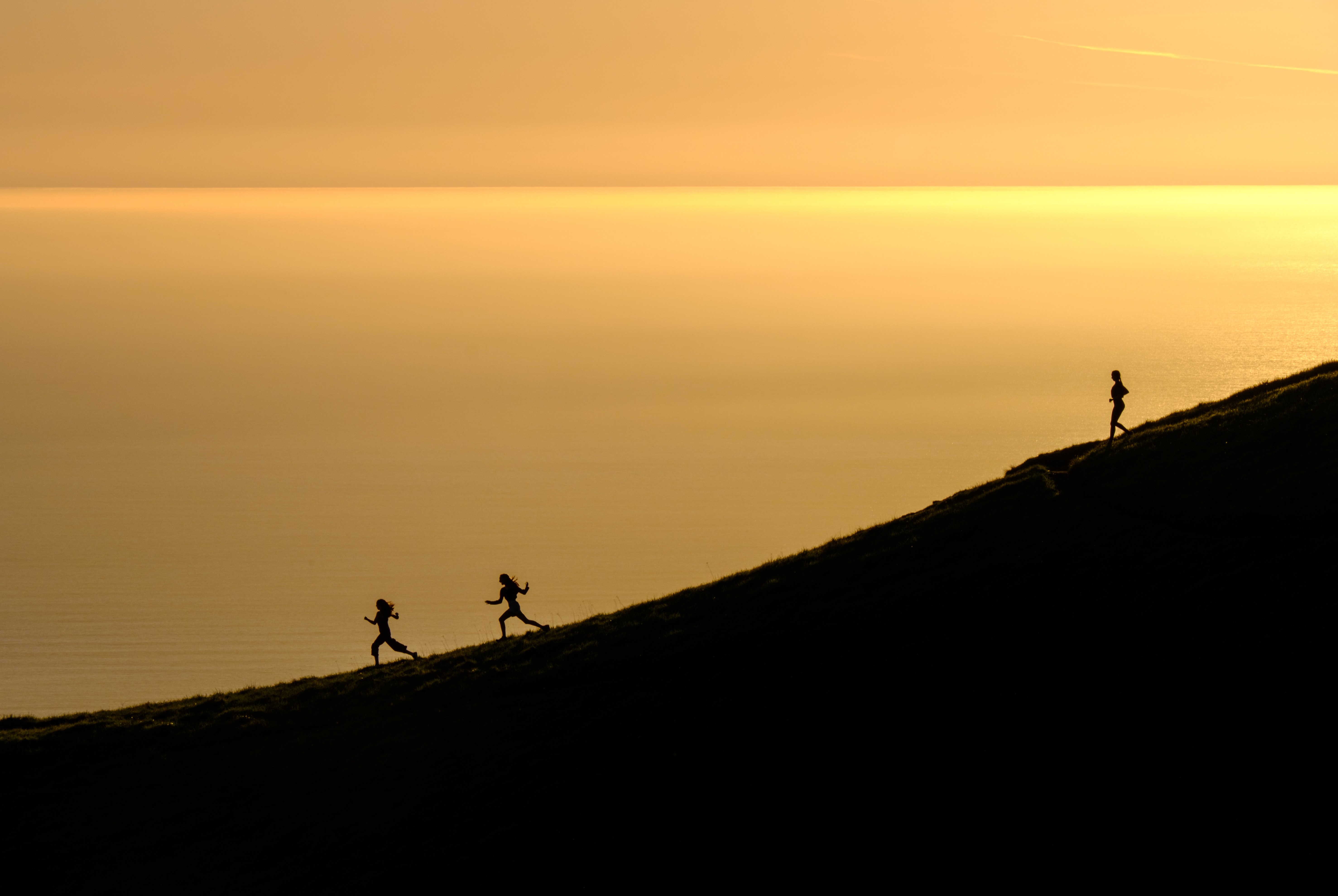 mountains, nature, Austin Yellow, silhouette, HD Wallpaper