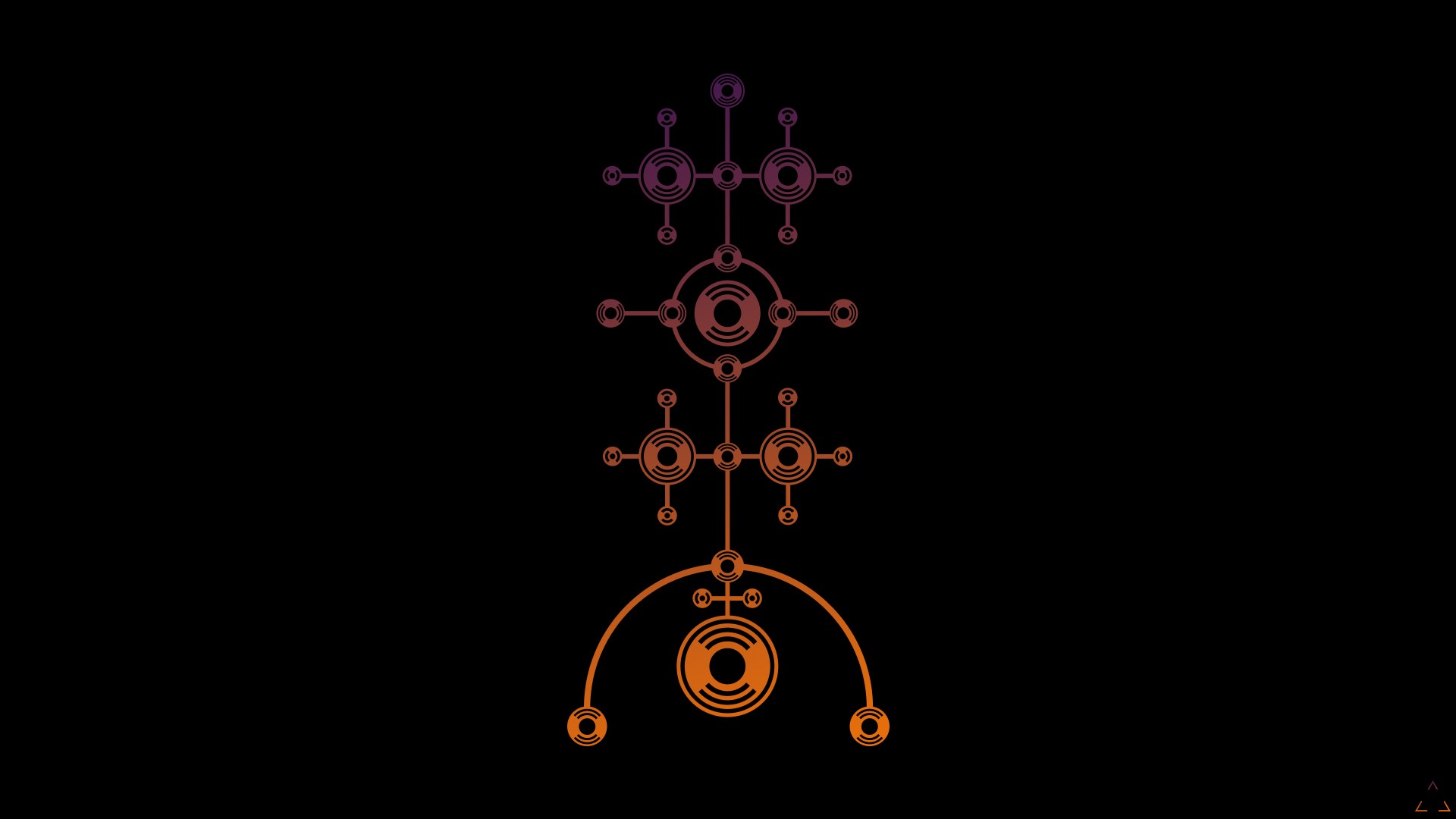 aliens, circle, minimalism, black background, HD Wallpaper