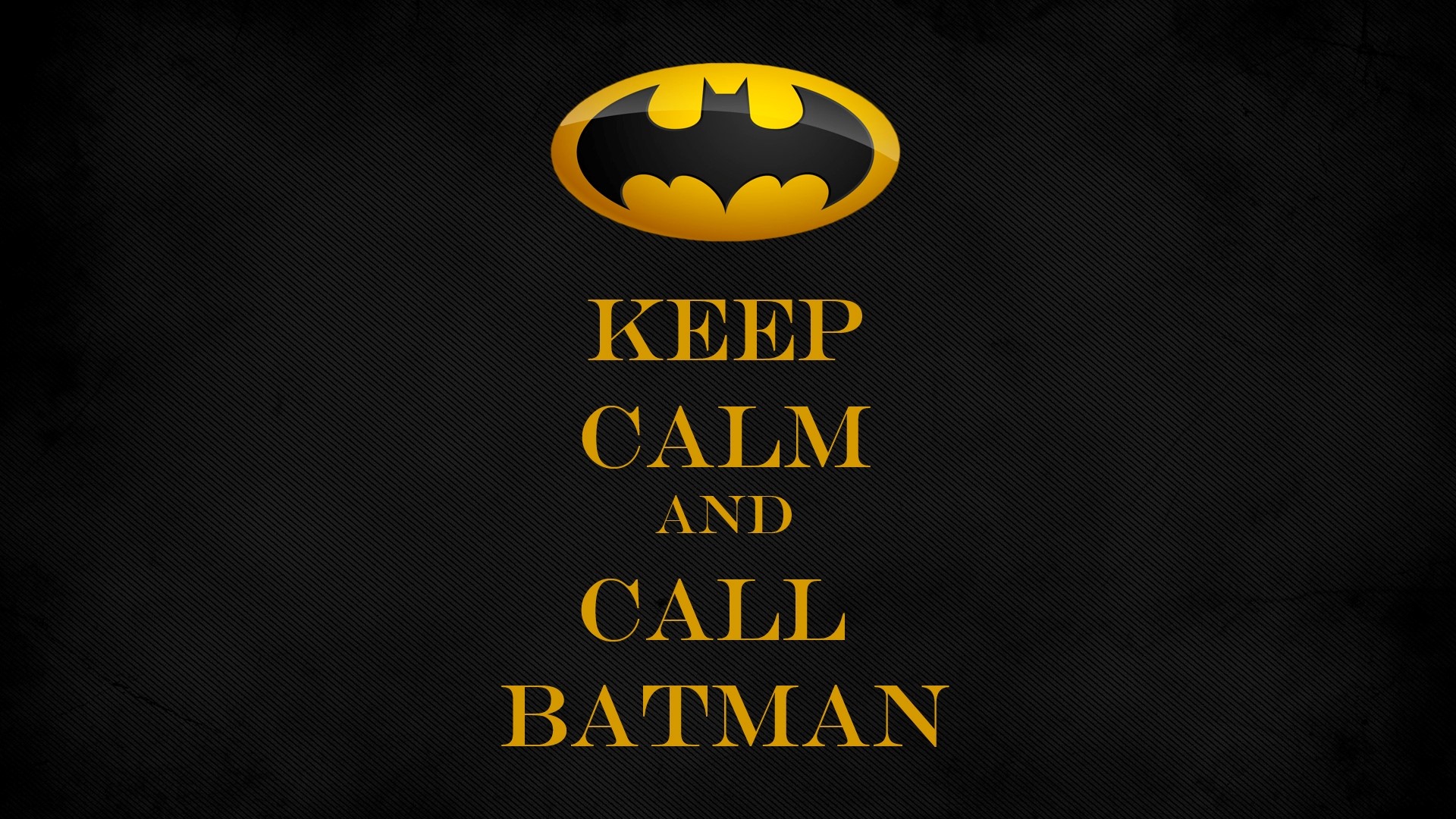 Batman, Batman logo, Keep Calm and..., DC Comics, comics, superhero, humor, yellow, HD Wallpaper