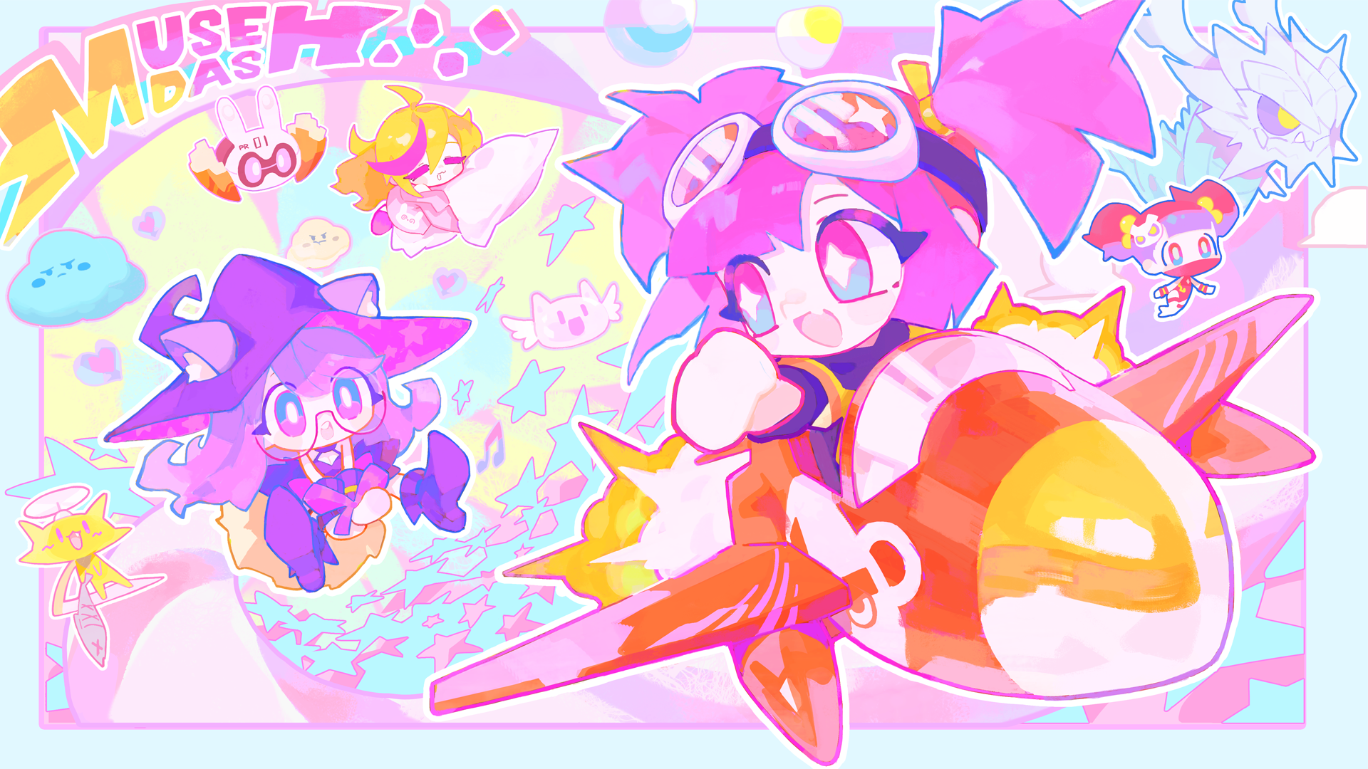 MuseDash, Game CG, colorful, anime girls, HD Wallpaper