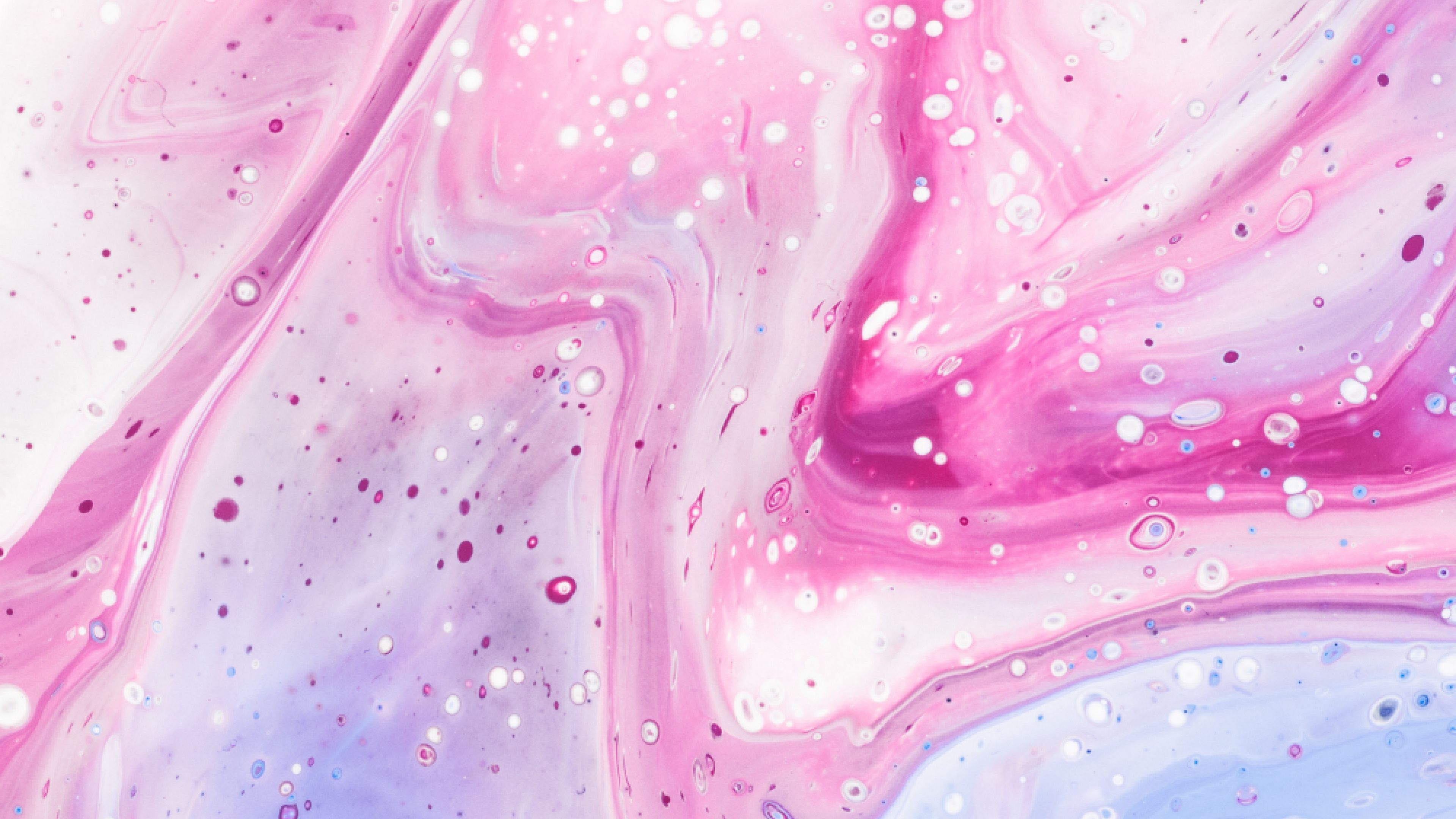 paint, stains, bubbles, mixing, liquid, shades, 4k, HD Wallpaper