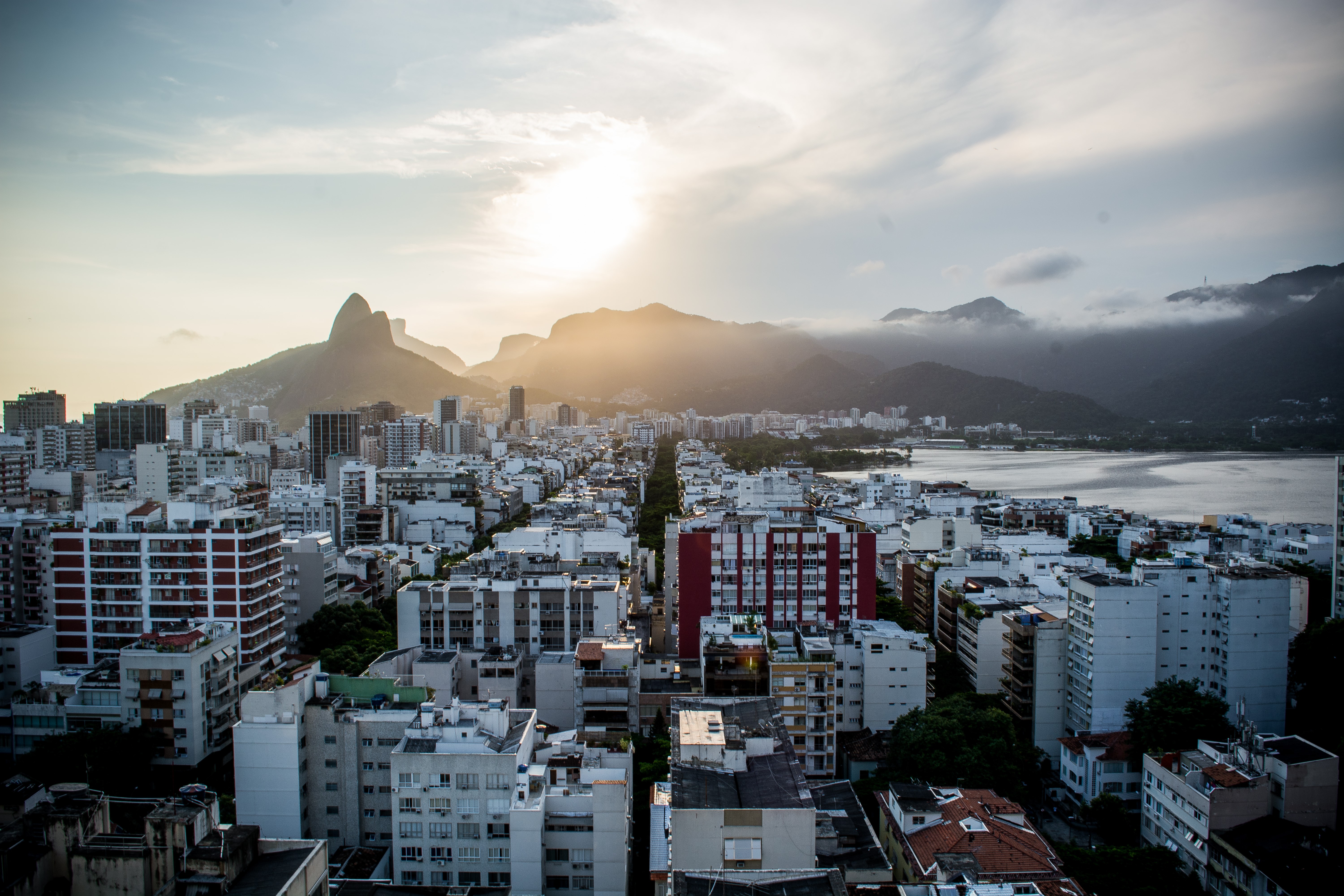 Rio de Janeiro, city, cityscape, photography, sunset, mountains, building, urban, architecture, HD Wallpaper