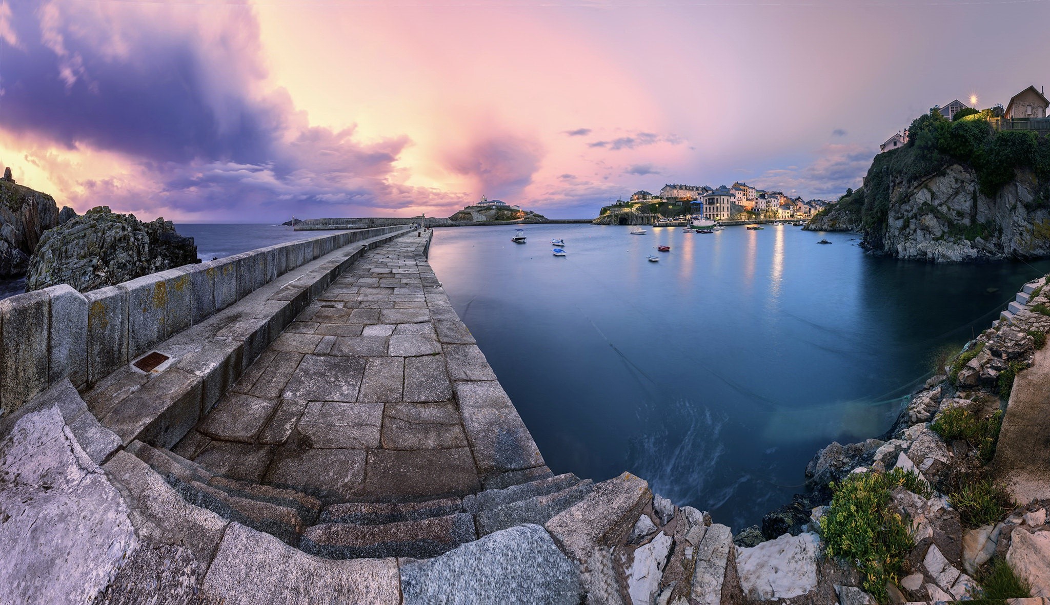 water, sky, Spain, outdoors, clouds, HD Wallpaper