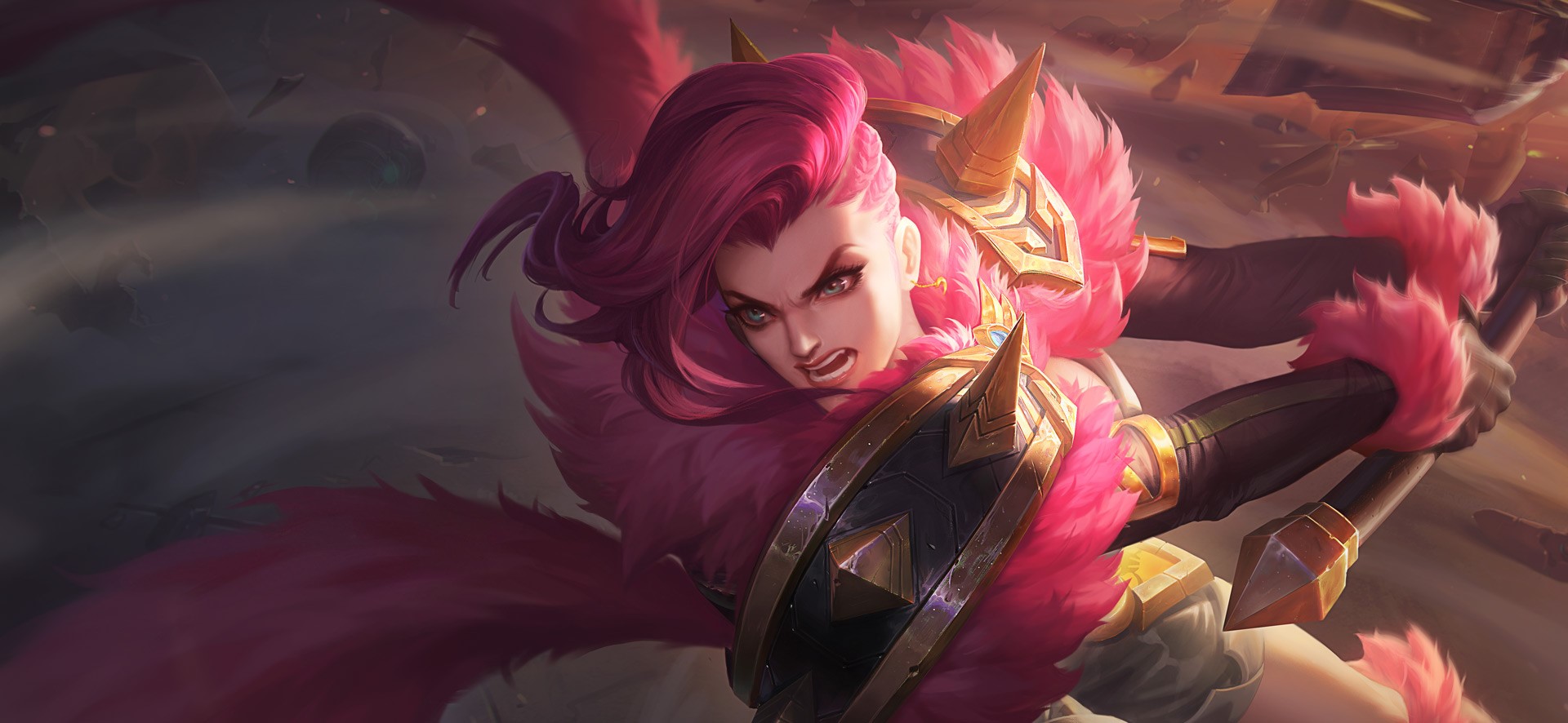 anime, anime girls, warrior, pink hair, fantasy girl, HD Wallpaper
