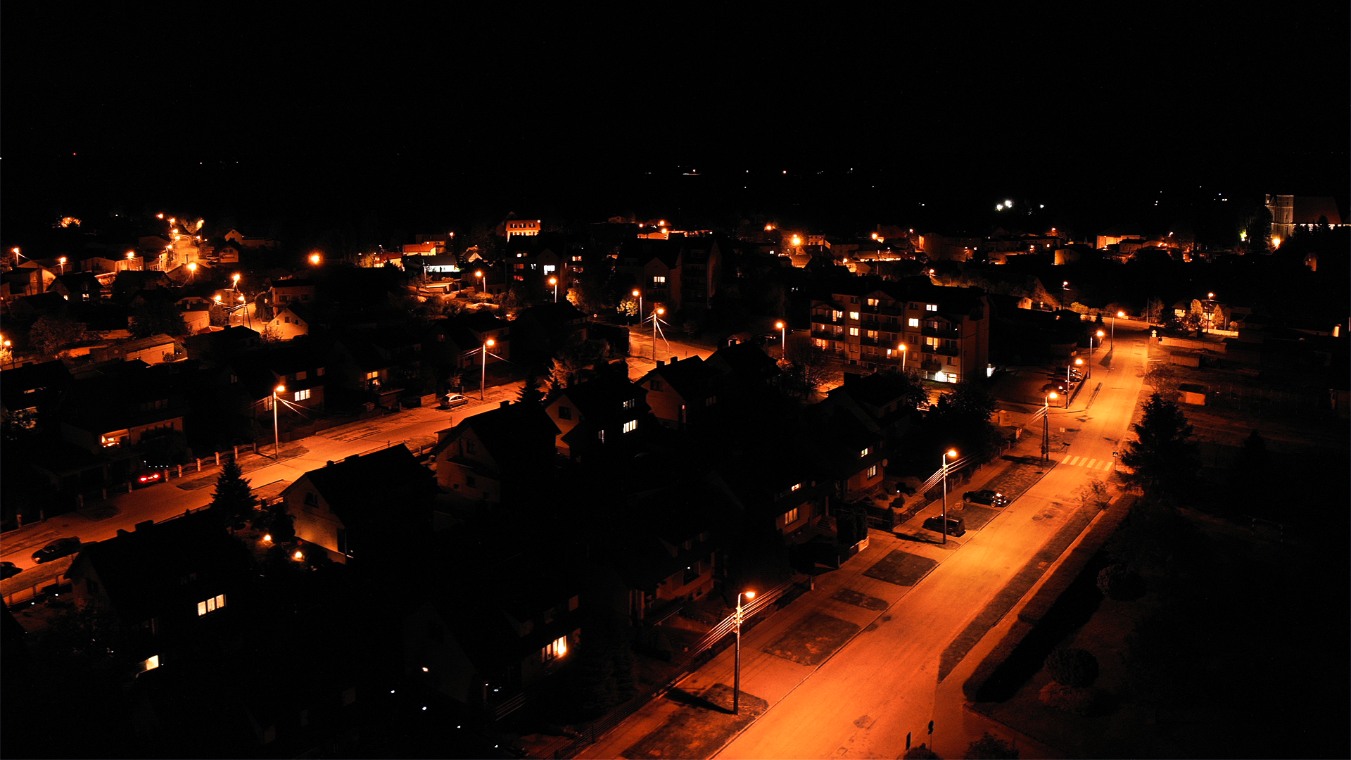 city, street, night, street light, HD Wallpaper