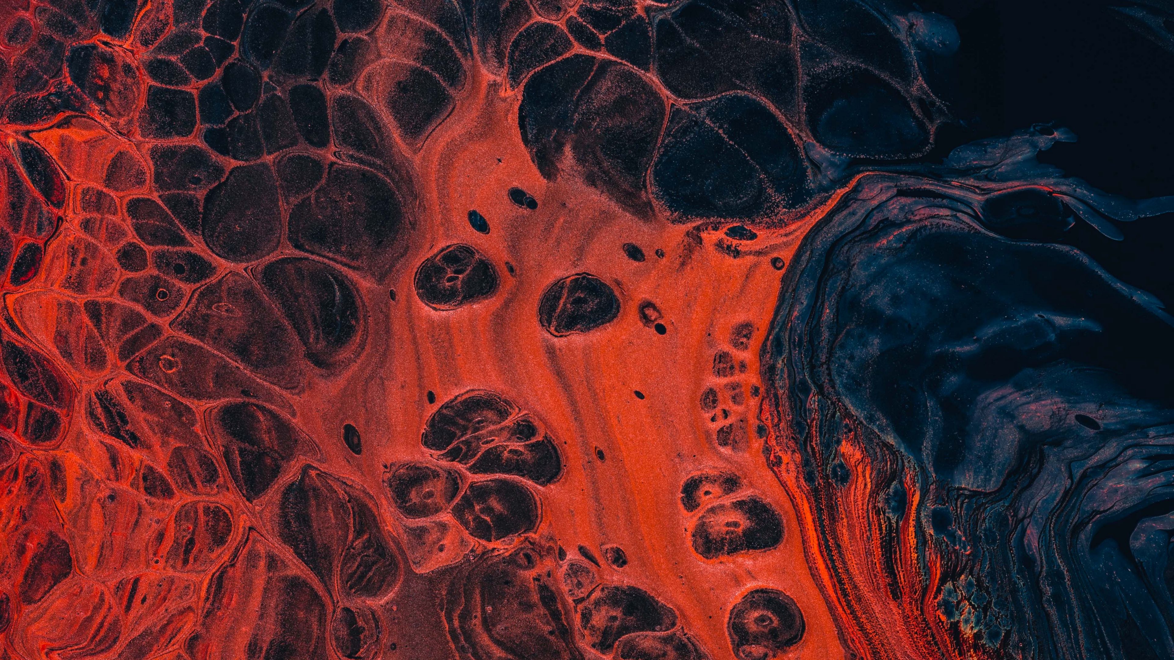 paint, liquid, stains, dark, bubbles, 4k, HD Wallpaper