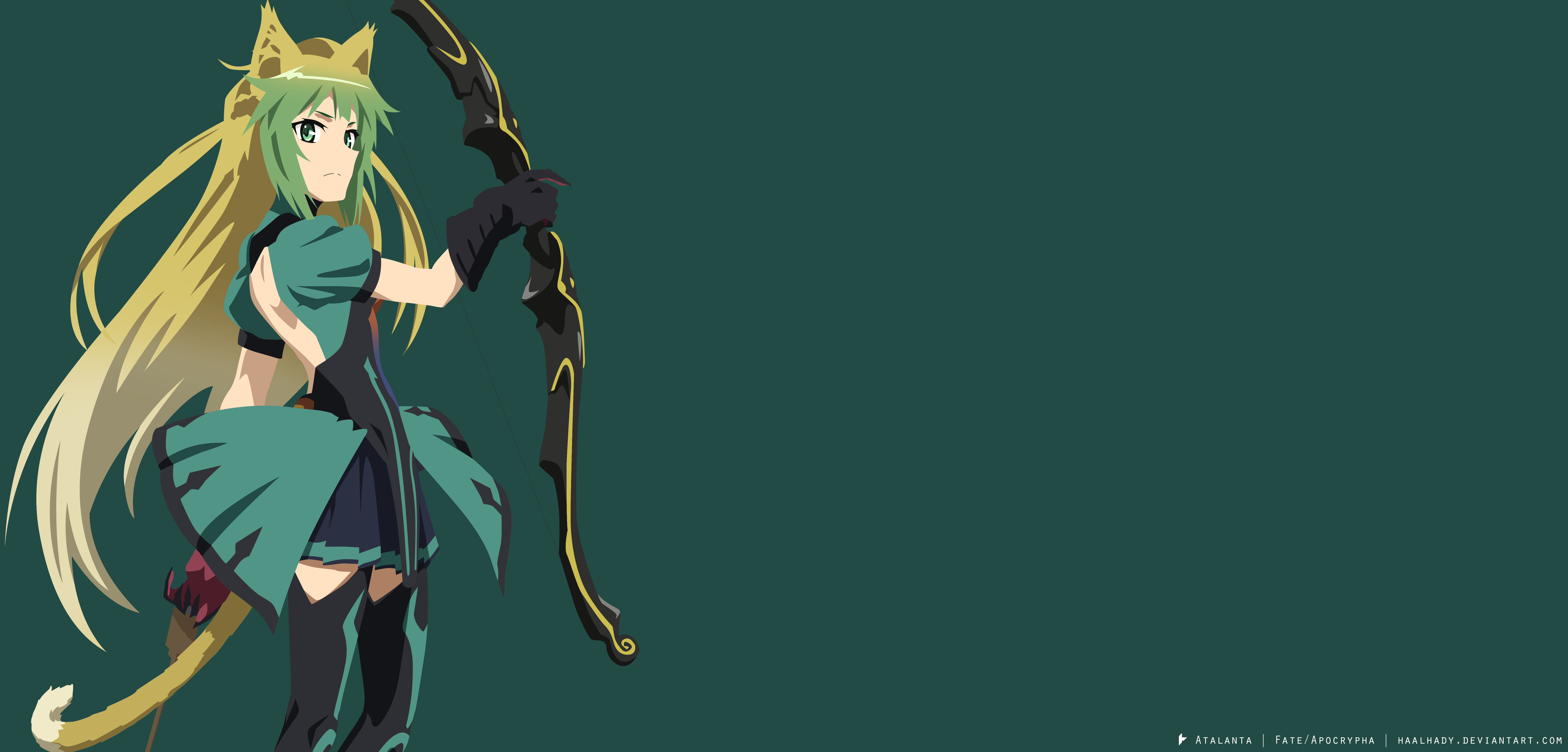 artwork, digital art, anime, anime girls, simple background, atalanta (Fate/Apocrypha), Atalanta (Fate/Grand Order), Fate Series, Fate/Apocrypha, HD Wallpaper