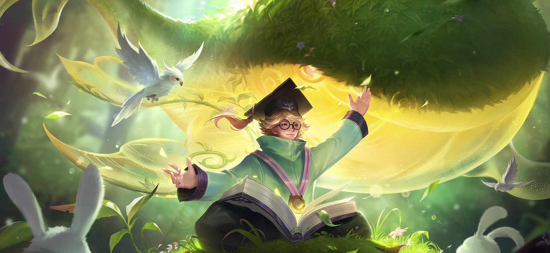 anime, anime man, fantasy art, birds, HD Wallpaper